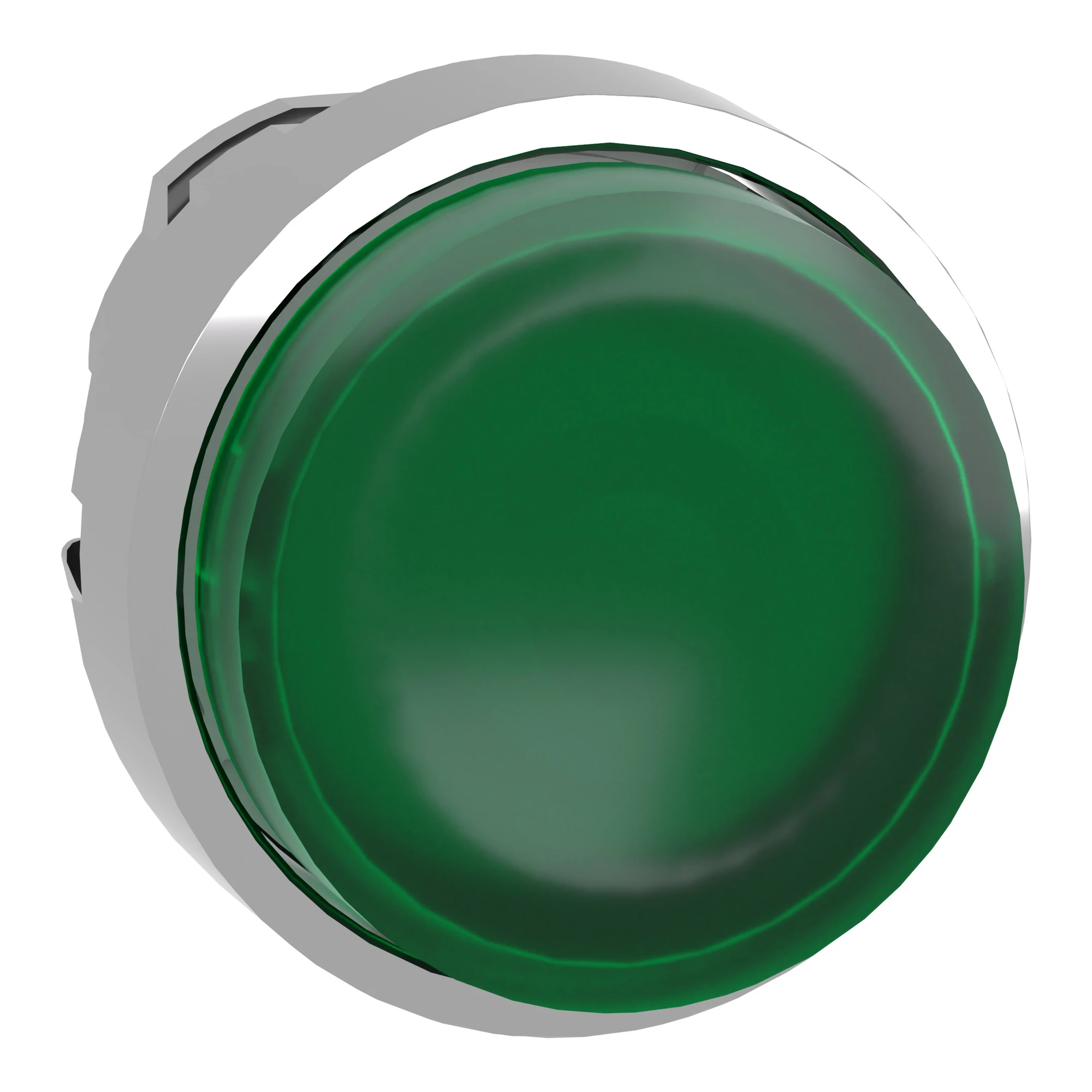 Schneider Electric ZB4BH33 Illuminated pushbutton, front element, Harmony XB4, metal, 22mm, green, protruding, for universal LED, latching (img_001)