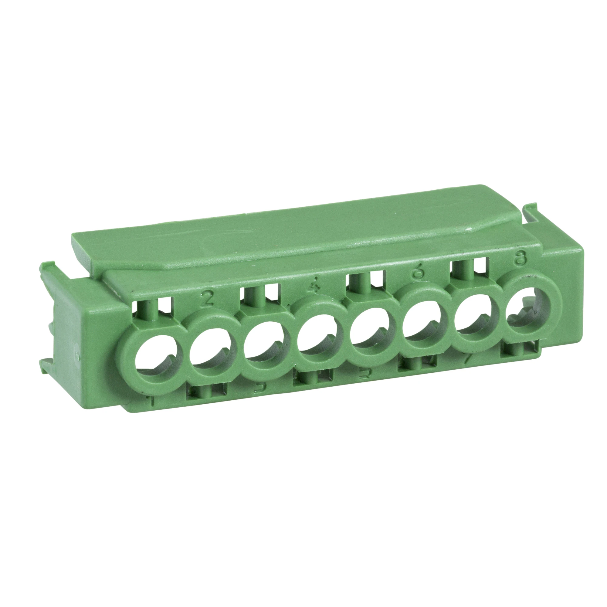 Schneider Electric 13582 Insulating cover for terminal blocks, 8-hole, green (img_001)