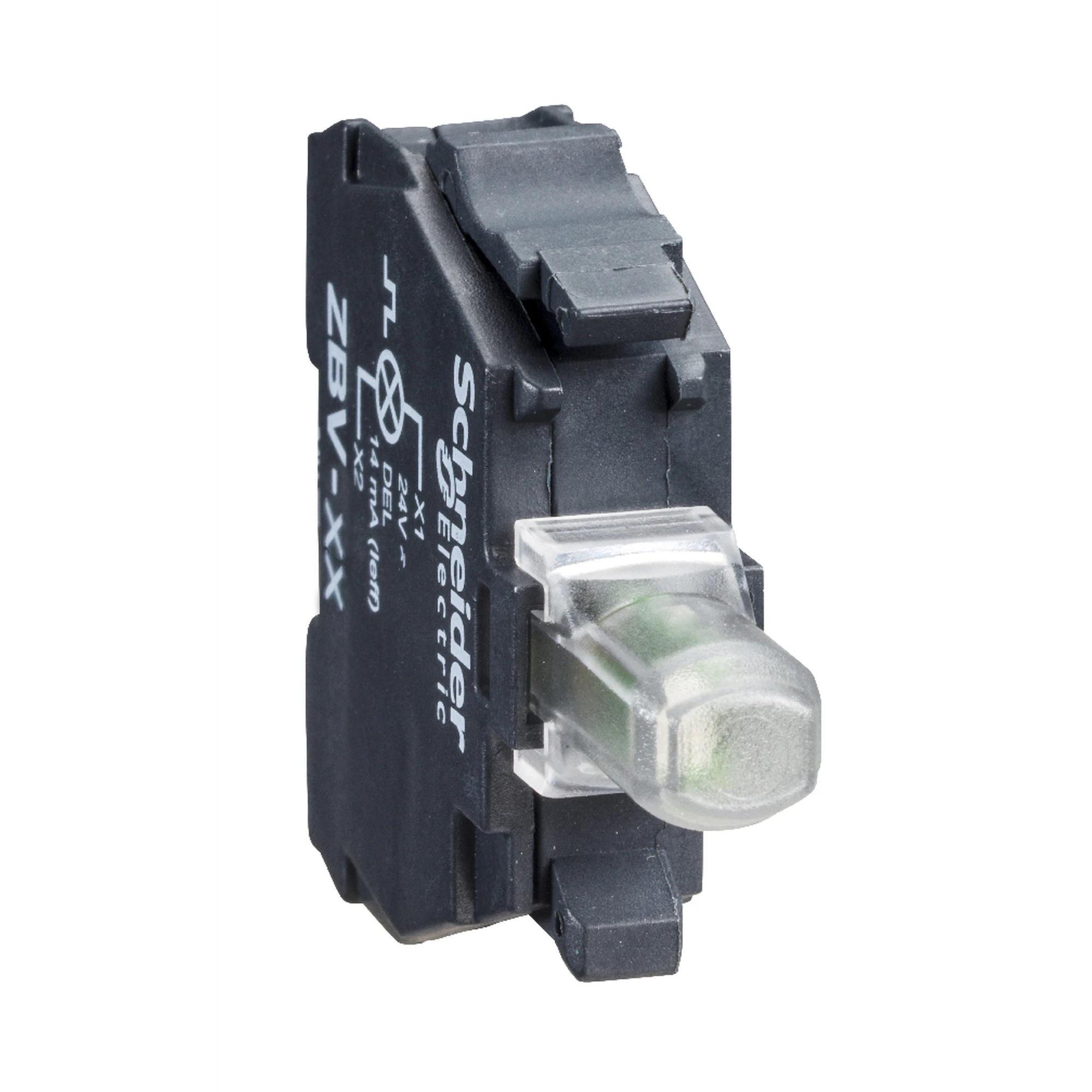 Schneider Electric ZBV18G1 Universelles LED-Modul, Harmony XB4 und XB5, Blinklicht, weiß, Schraubklemme, 110-120V AC (img_001)