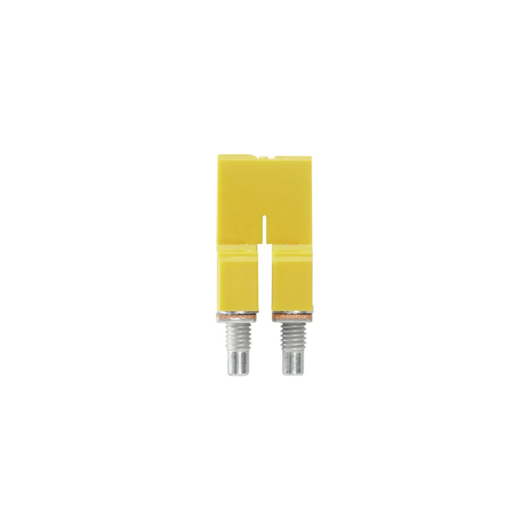 Weidmüller 1051960000 Cross-connector (terminal), when screwed in, yellow, 41 A, Number of poles: 2, Pitch in mm: 6.10, Insulated: Yes, Width: 10.6 mm (img_001) Weidmüller 1051960000 Cross-connector (terminal), when screwed in, yellow, 41 A, Number of poles: 2, Pitch in mm: 6.10, Insulated: Yes, Width: 10.6 mm (img_001)