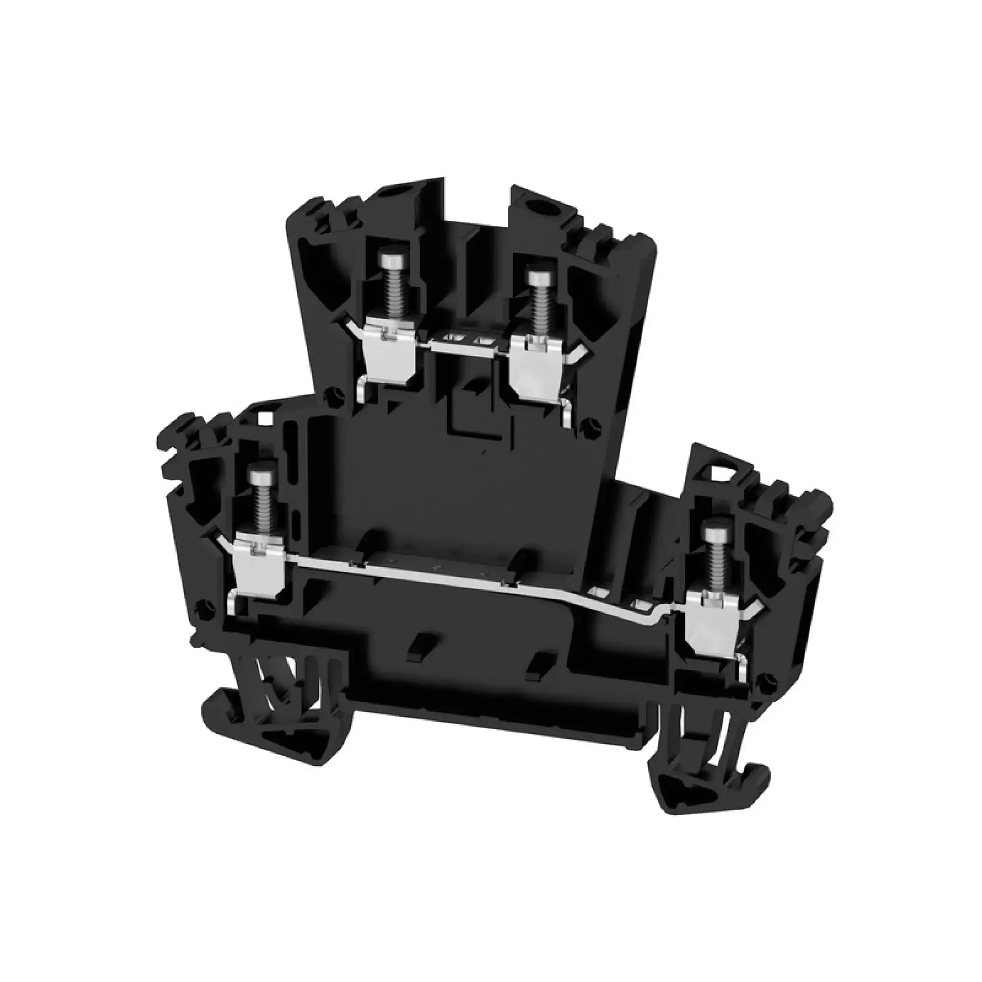 Weidmüller 1067940000 Multi-tier modular terminal, Screw connection, black, 2.5 mm², 400 V, 400 V, Number of connections: 4, Number of levels: 2, TS 35, V-0, Wemid (img_001)