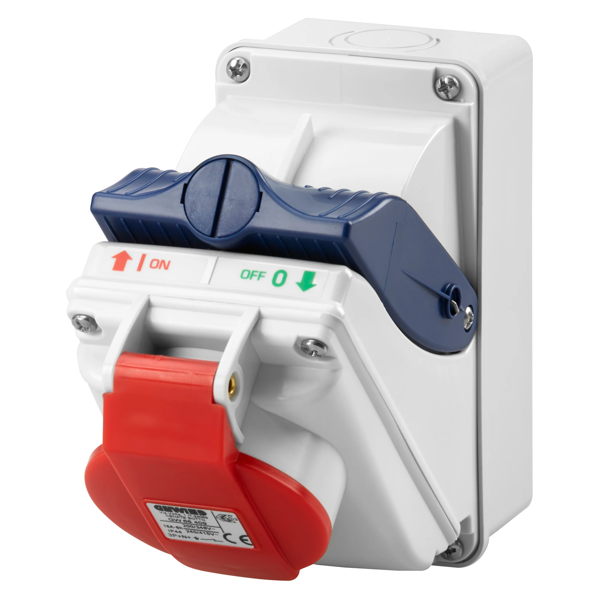 GEWISS GW66409 IEC Steckdose schaltbar Kompakt senkrecht mit Gehaeuse 16A/5 pol. 400V IP44 (img_001) GEWISS GW66409 IEC Steckdose schaltbar Kompakt senkrecht mit Gehaeuse 16A/5 pol. 400V IP44 (img_001)
