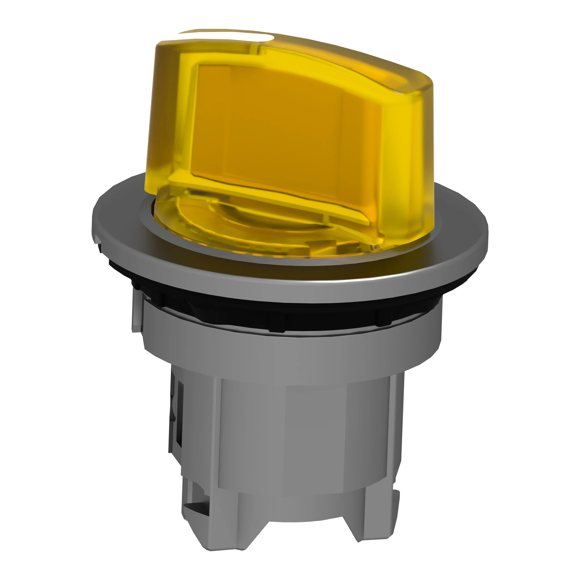 Schneider Electric ZB4FK1483 Illuminated selector switch, front element, Harmony XB4F, metal, 30mm, yellow, for universal LED, 2 positions, momentary (img_004)
