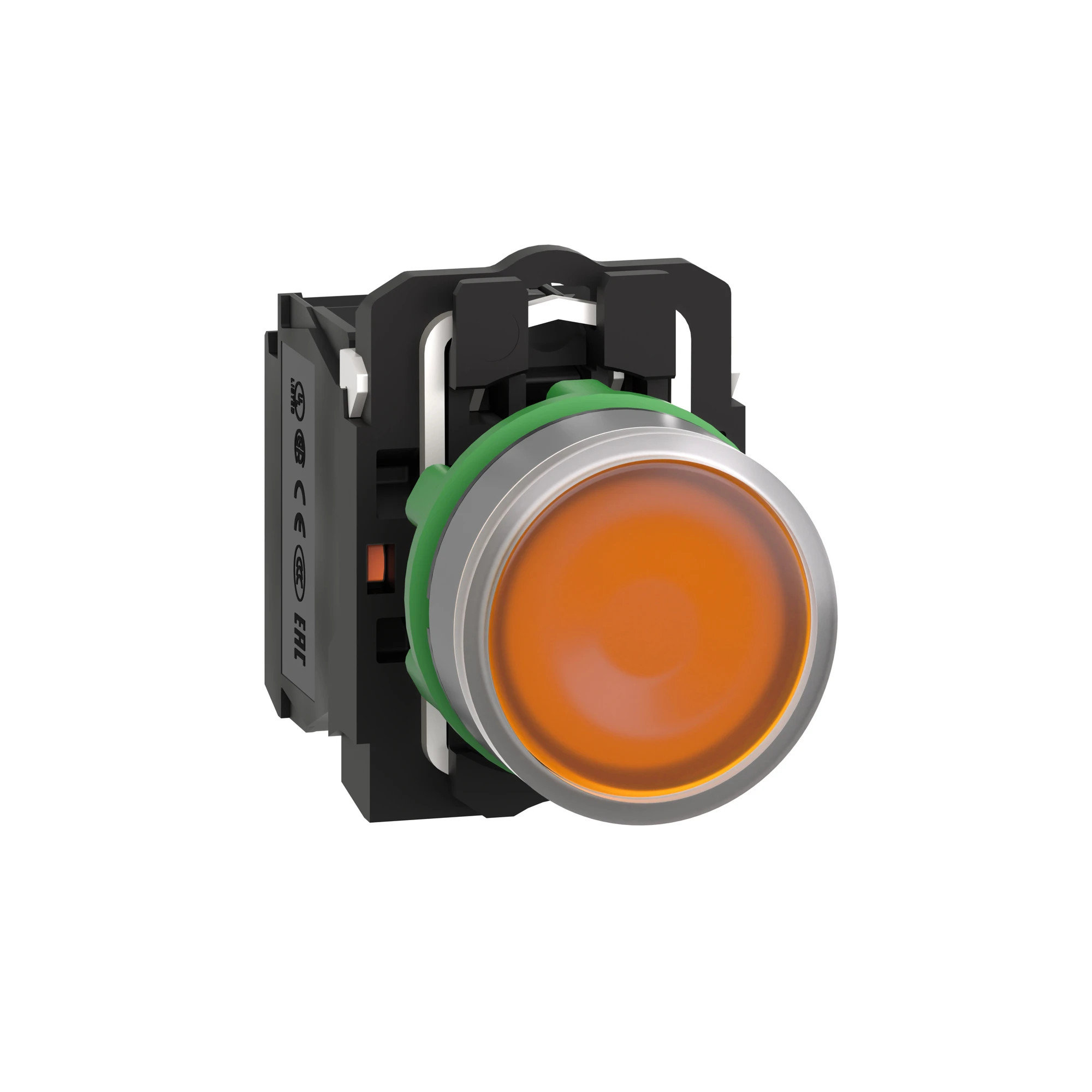 Schneider Electric XB5AW35G5C0 Illuminated Pushbutton, Harmony XB5, Plastic, Orange, 22mm, Universal LED, Smooth Dome, 1NO+1NC, 110-120V AC (img_001) Schneider Electric XB5AW35G5C0 Illuminated Pushbutton, Harmony XB5, Plastic, Orange, 22mm, Universal LED, Smooth Dome, 1NO+1NC, 110-120V AC (img_001)