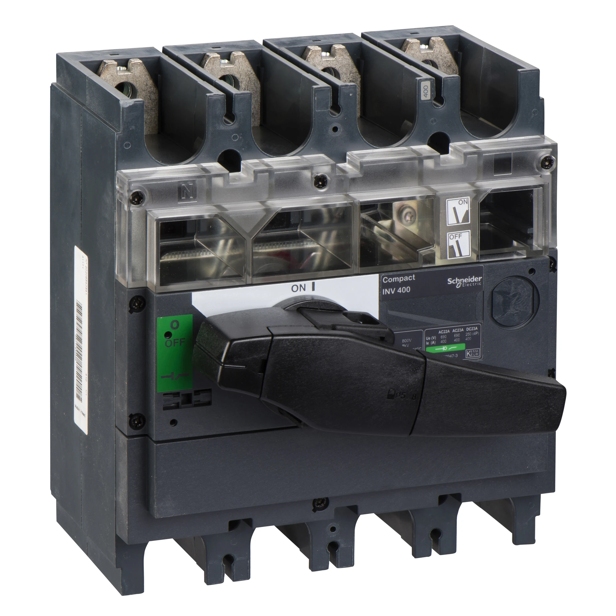 Schneider Electric 31171 Load disconnect switch INV400, 4 P, 400A/690V DC/AC, Black rotary handle (img_001) Schneider Electric 31171 Load disconnect switch INV400, 4 P, 400A/690V DC/AC, Black rotary handle (img_001)