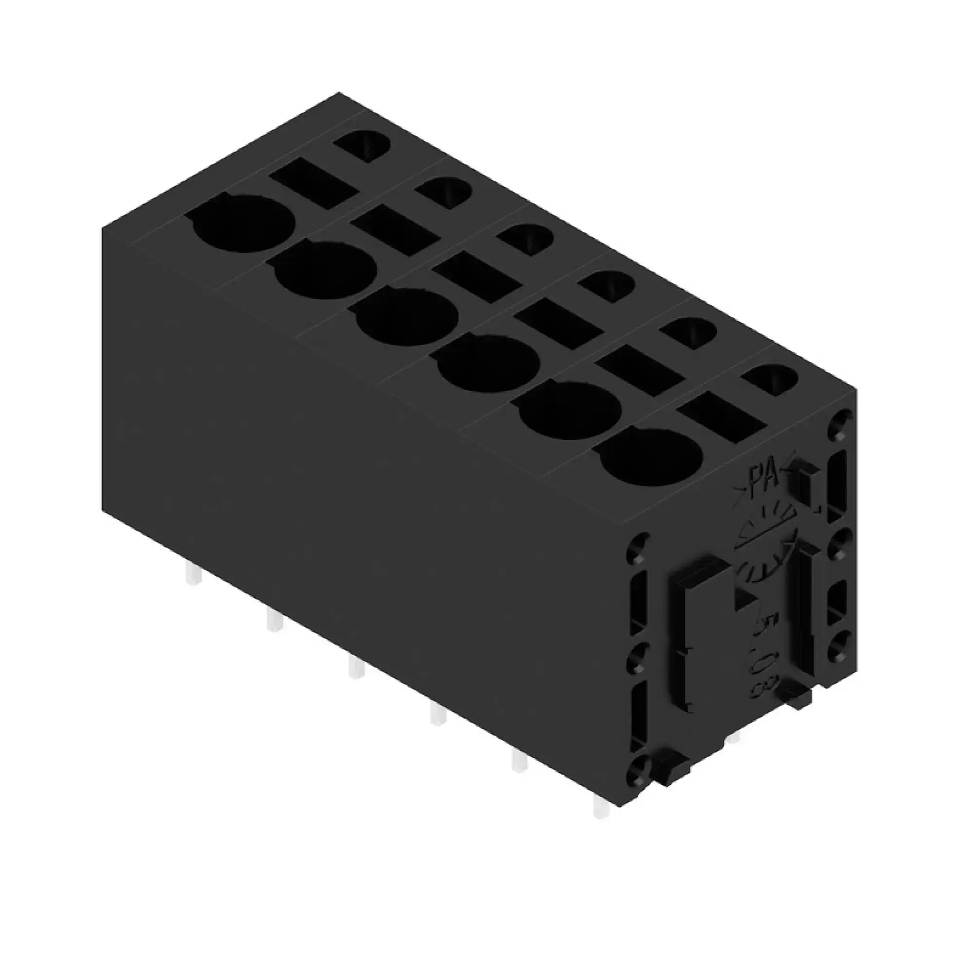 Weidmüller 1426620000 PCB terminal, 320 V, 24 A, Pitch in mm: 5.08, 2.5 mm², Number of poles: 6, PUSH IN without actuator, THT solder connection, 180°, Box (img_001)