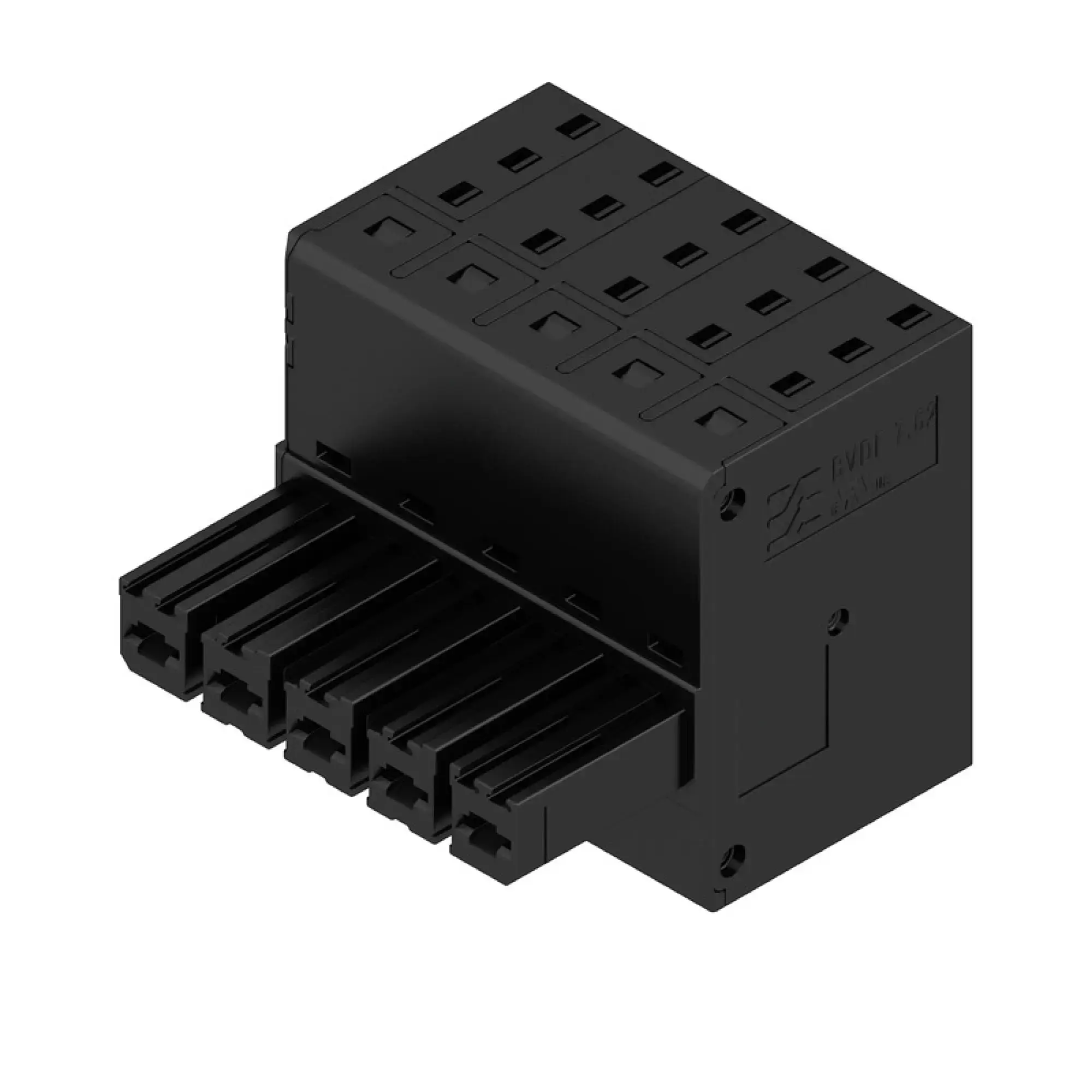 Weidmüller 2720450000 PCB connector (wire connection), 600 V, 46 A, Pitch in mm: 7.62, 10 mm², Number of poles: 5, PUSH IN with actuator, Tension-clamp connection, Box (img_001)