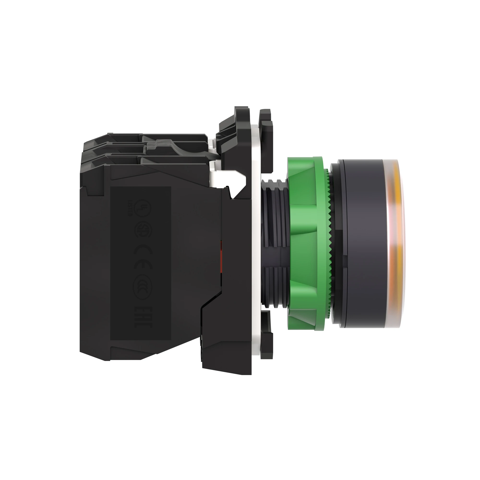 Schneider Electric XB5AW35G5 Illuminated Push Button, Harmony XB5, Plastic, Orange, 22mm, Universal LED, Rounded Dome, 1NO + 1NC, 110-120V AC (img_004) Schneider Electric XB5AW35G5 Illuminated Push Button, Harmony XB5, Plastic, Orange, 22mm, Universal LED, Rounded Dome, 1NO + 1NC, 110-120V AC (img_004)