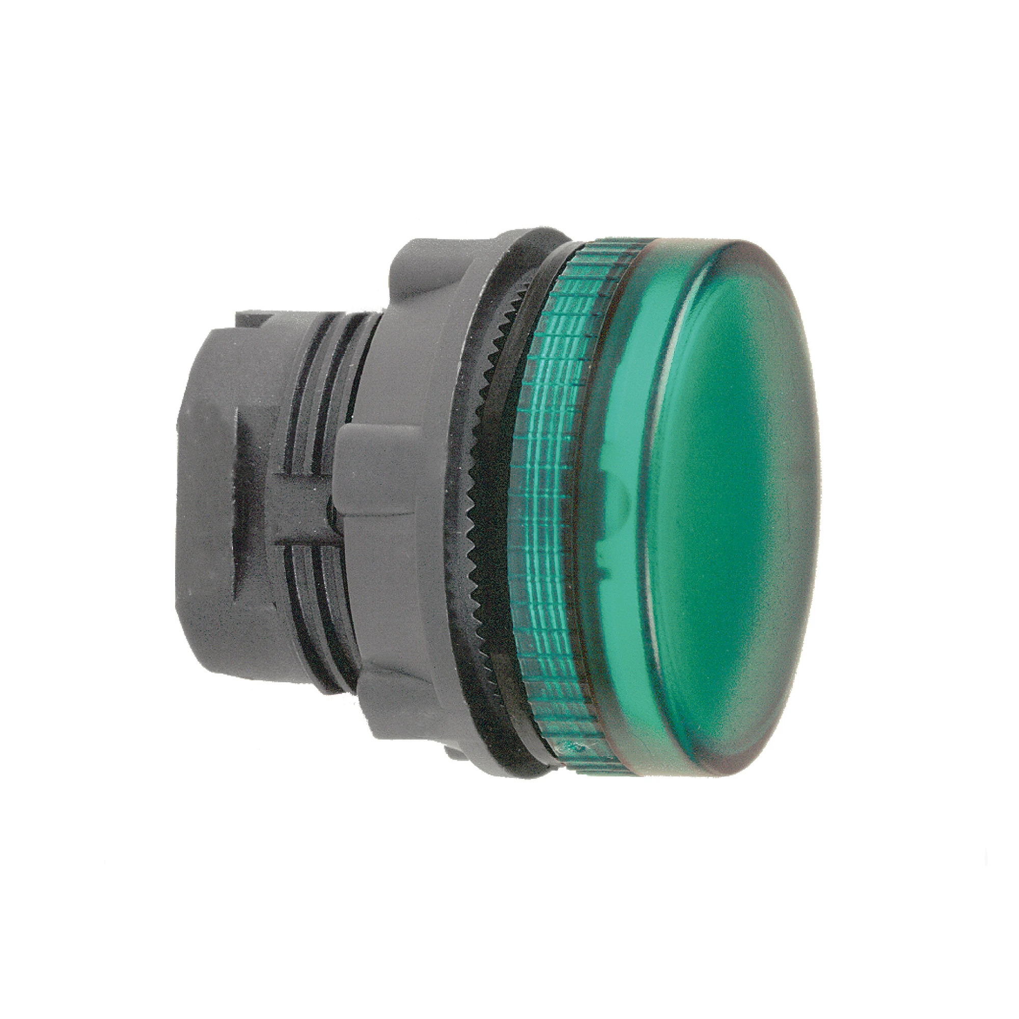 Schneider Electric ZB5AV03S Pilot light, Front element, Harmony XB5, Plastic, 22mm, green, for incandescent lamp BA9s, ribbed dome (img_001)