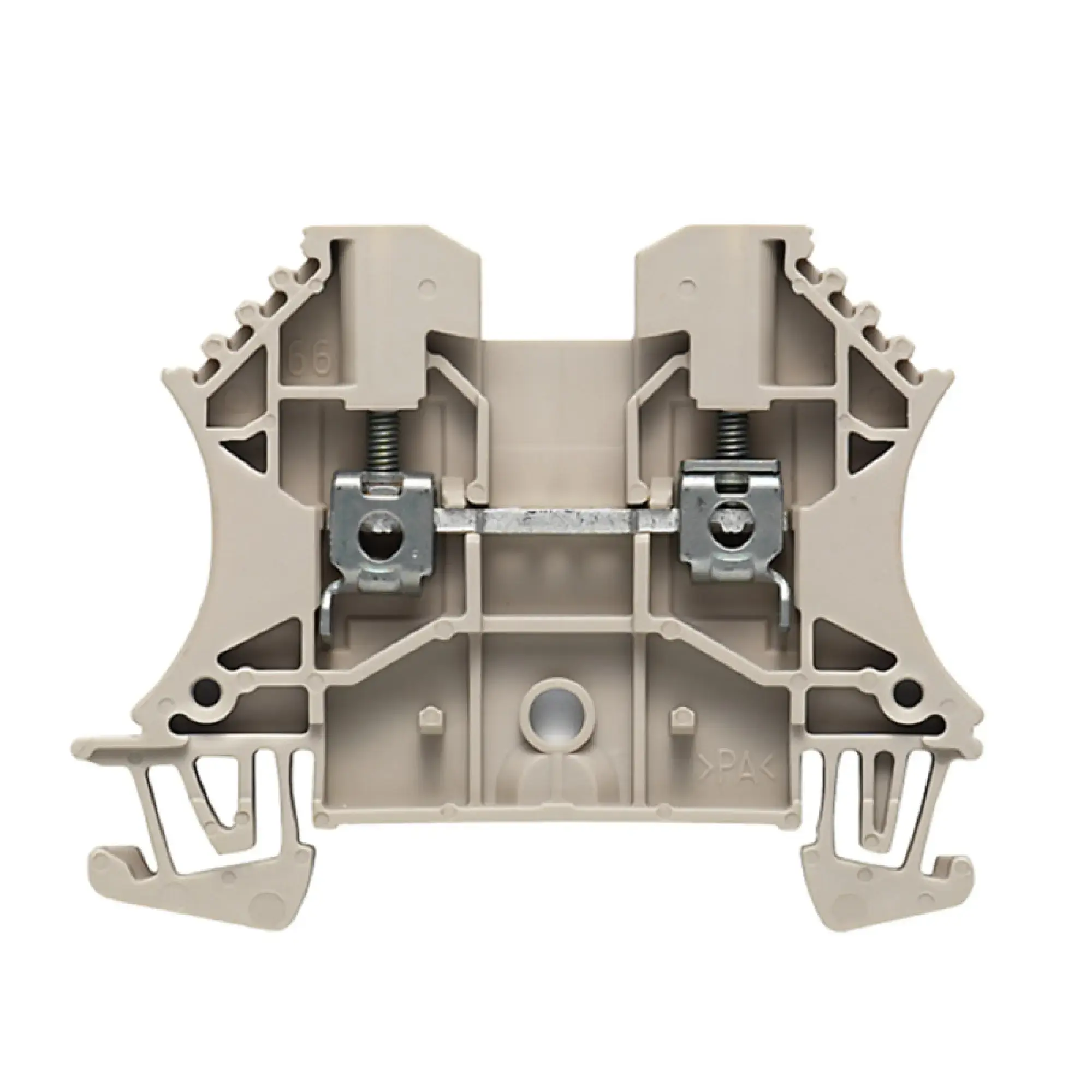 Weidmüller 1020000000 Feed-through terminal block, Screw connection, dark beige, 2.5 mm², 24 A, 800 V, Number of connections: 2 (img_001)