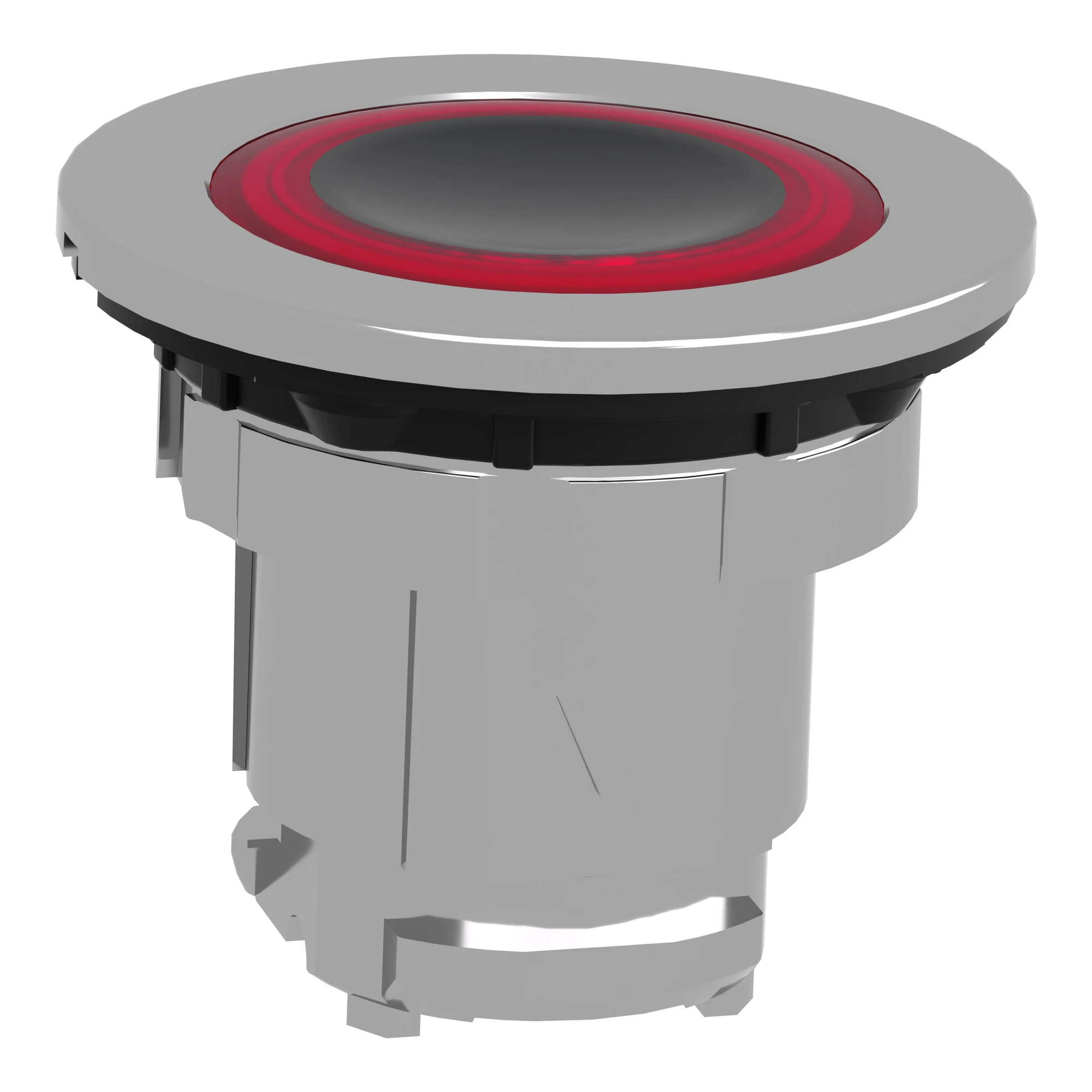 Schneider Electric ZB4FW943 Illuminated pushbutton, front element, Harmony XB4F, metal, red, 30mm, for universal LED, illuminated ring (img_005)