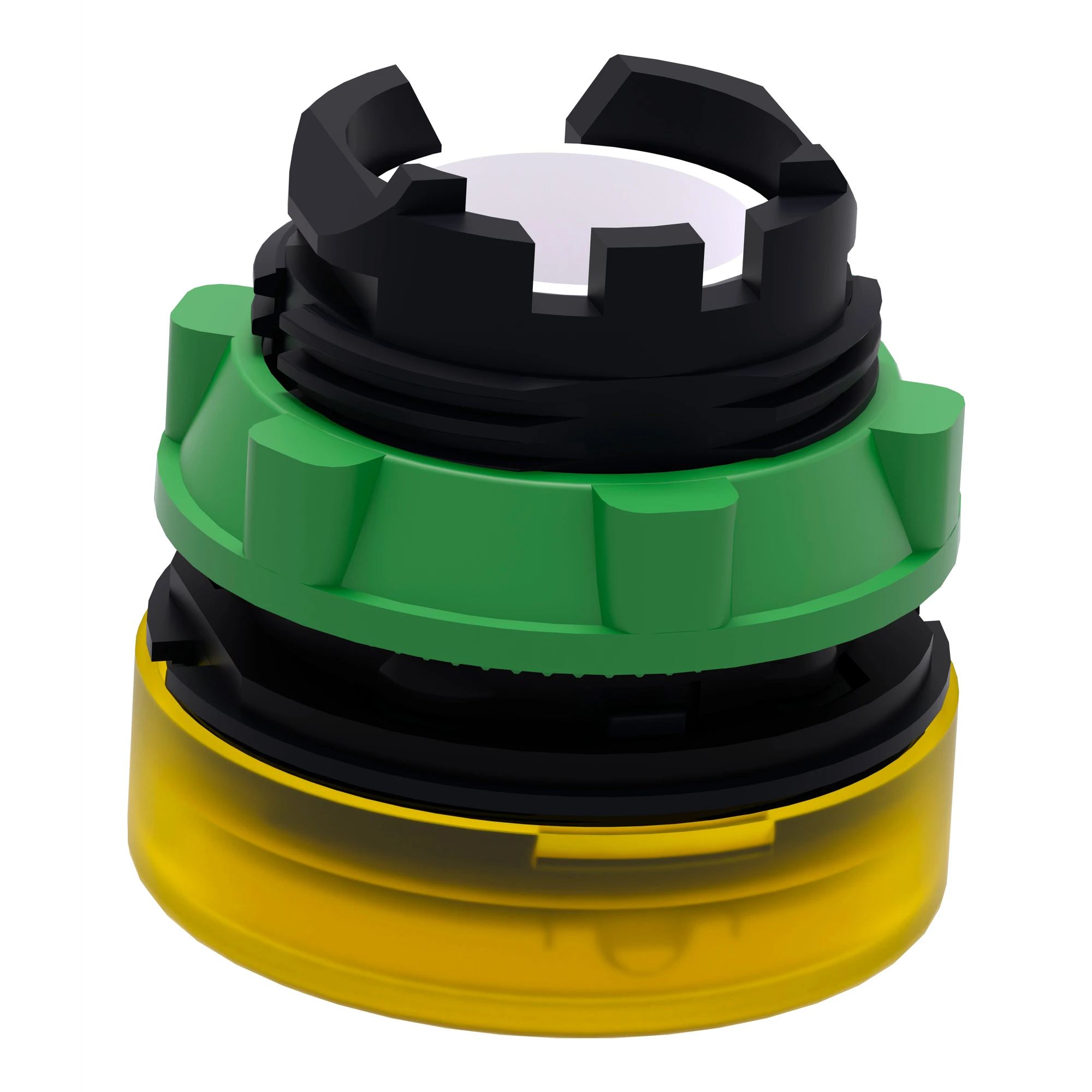 Schneider Electric ZB5AV083S Indicator light, front element, Harmony XB5, plastic, 22mm, yellow, for universal LED, ribbed dome (img_004)