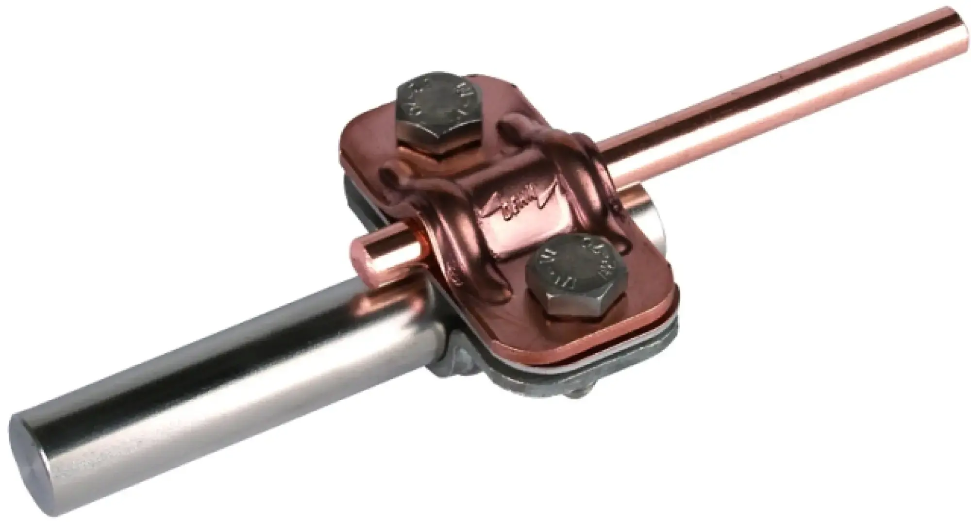 Dehn 460507 Bimetallic UNI disconnecting clamp Cu-St/tZn for Rd 8-10/16mm (img_001) Dehn 460507 Bimetallic UNI disconnecting clamp Cu-St/tZn for Rd 8-10/16mm (img_001)