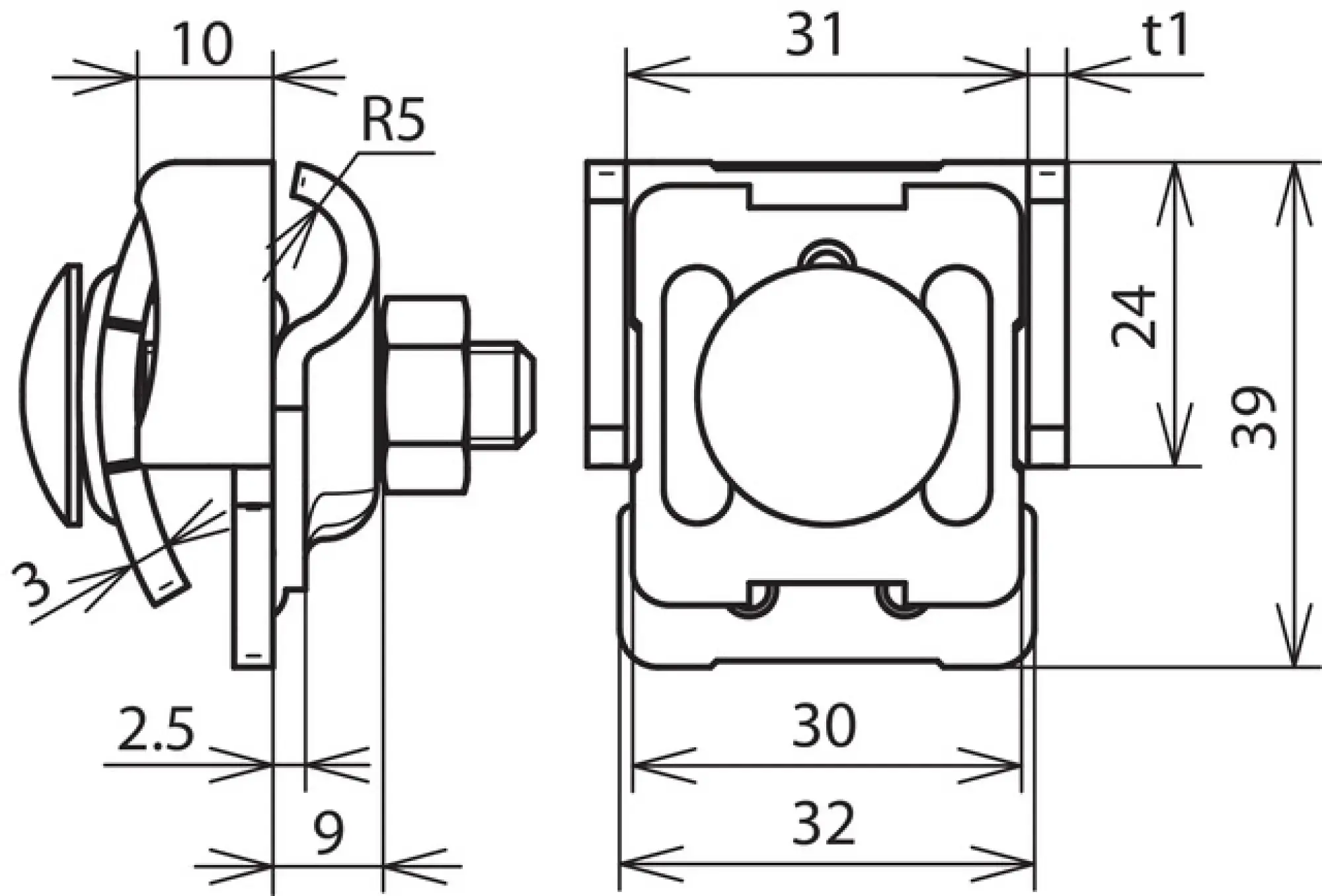 Dehn 365031 Saddle clamp Al clamping range 0.7-8mm with clamping frame for Rd 6-10mm (img_004)