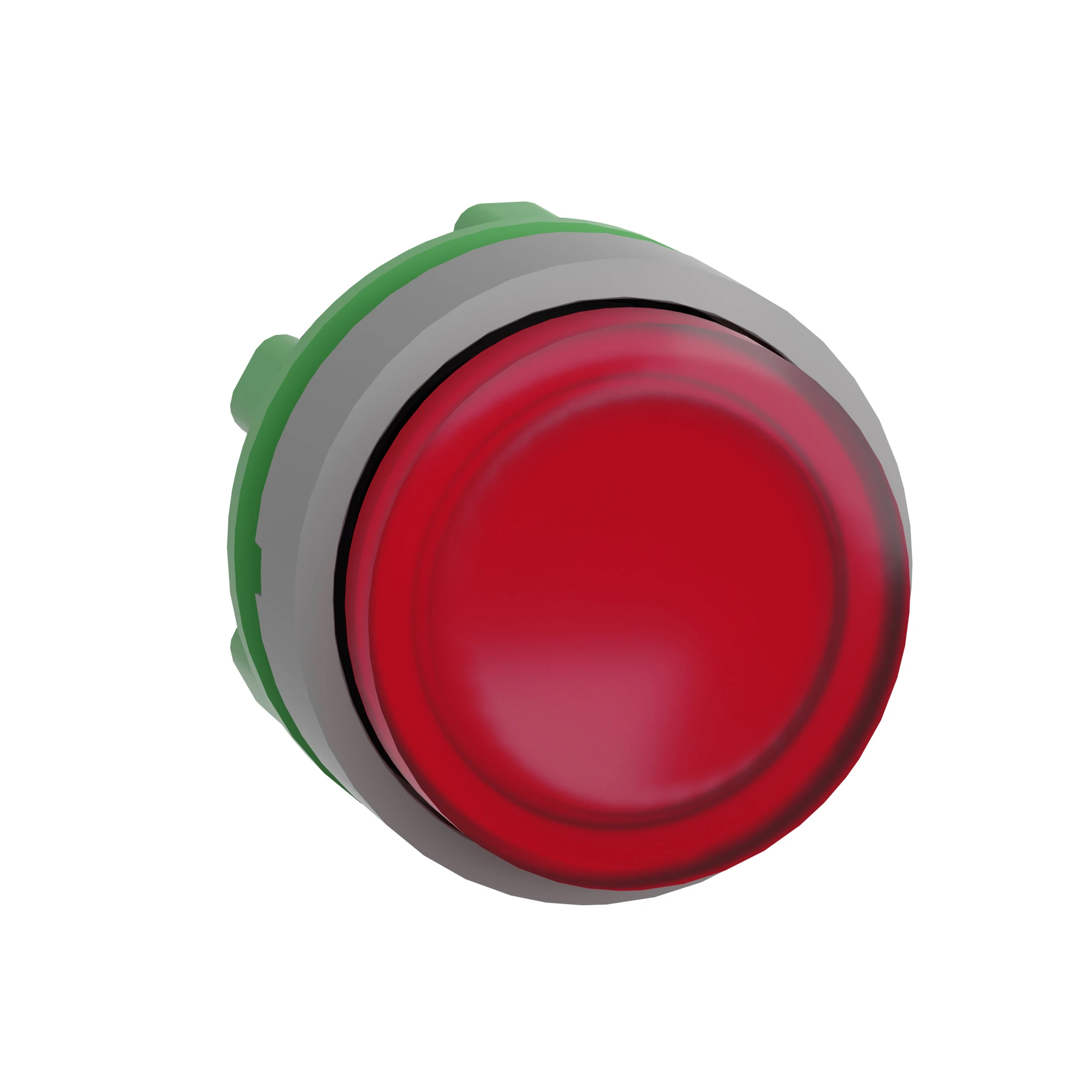 Schneider Electric ZB5AW143C0 Illuminated Push Button, Front Element, Harmony XB5, Plastic, 22mm, light grey, red, projecting, for universal LED (img_002)