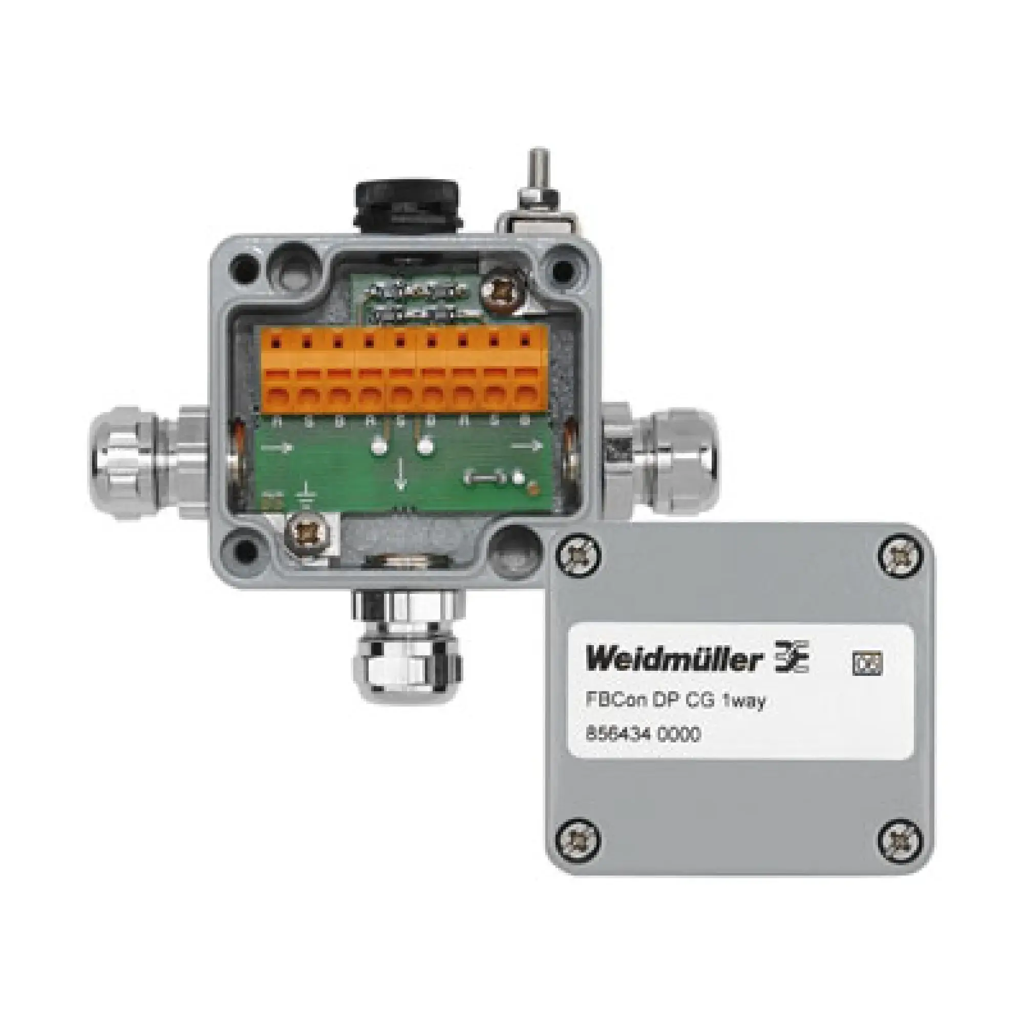 Weidmüller 8564340000 Field bus distributor, 1-way distributor, Housing main material: Aluminium, Profibus-DP, Modbus RS485 (img_003)