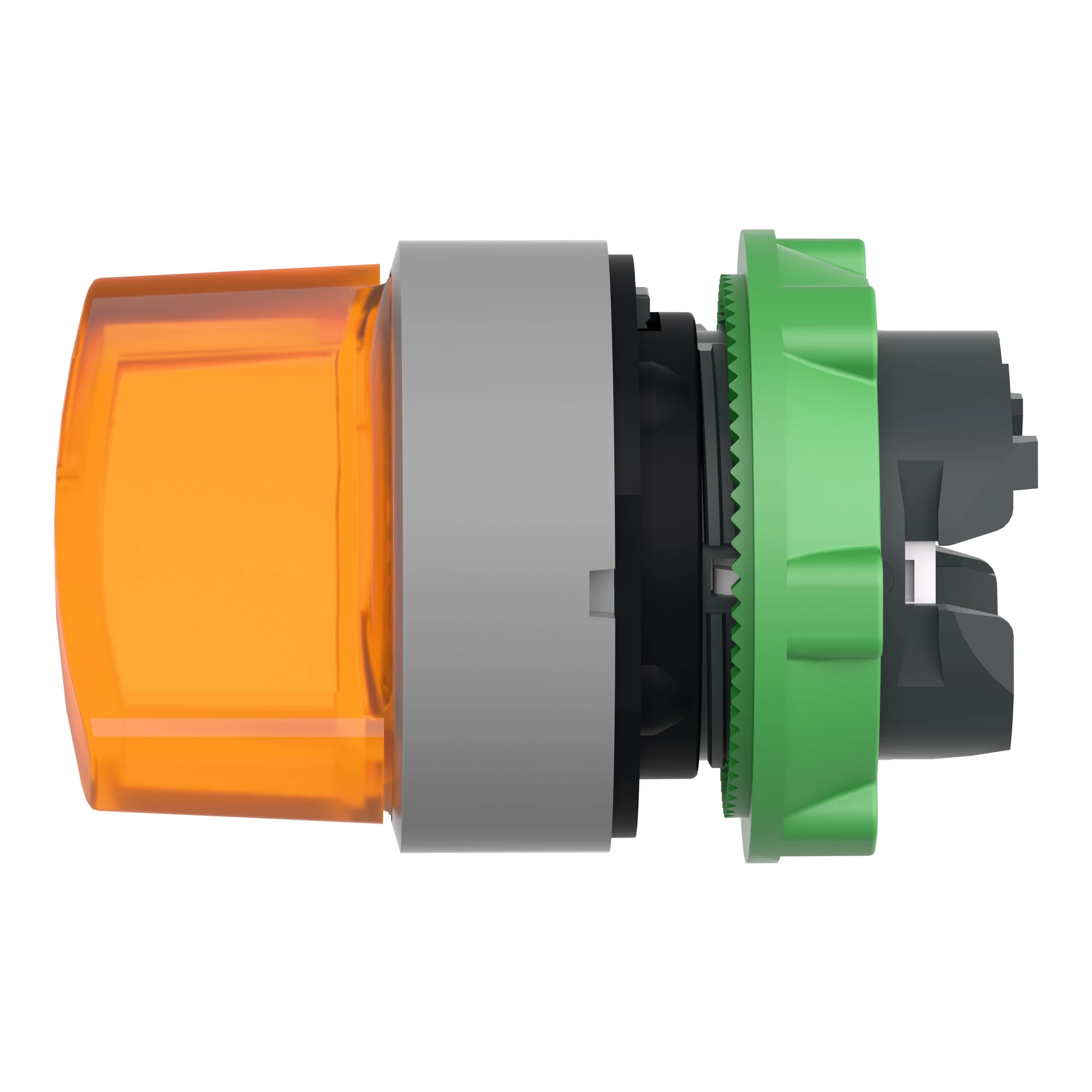 Schneider Electric ZB5AK1253C0 Illuminated selector switch, front element, Harmony XB5, plastic, 22mm orange, for universal LED, 2 positions, latching (img_006)