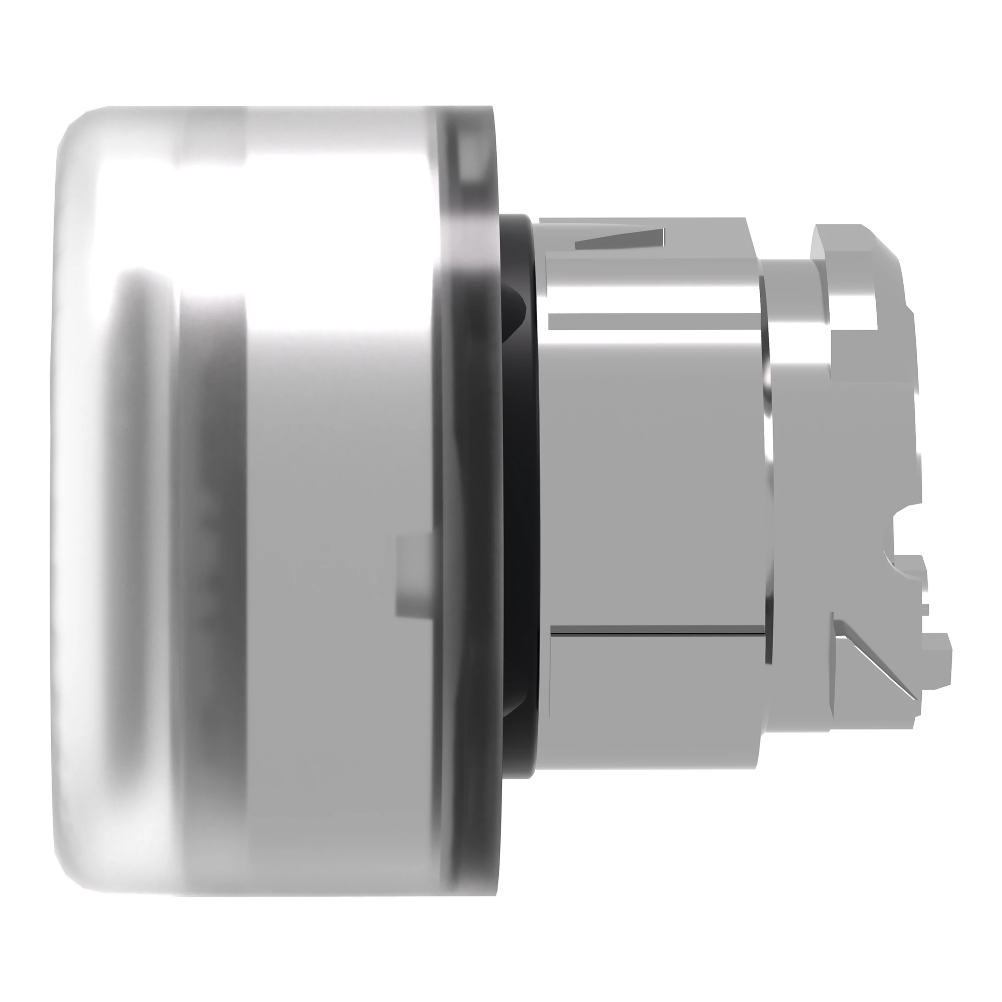 Schneider Electric ZB4BP18 Pushbutton, Front Element, Harmony XB4, Metal, 22mm, White, Unlabelled, Momentary, With Protective Cap, For Insert Plate (img_004)