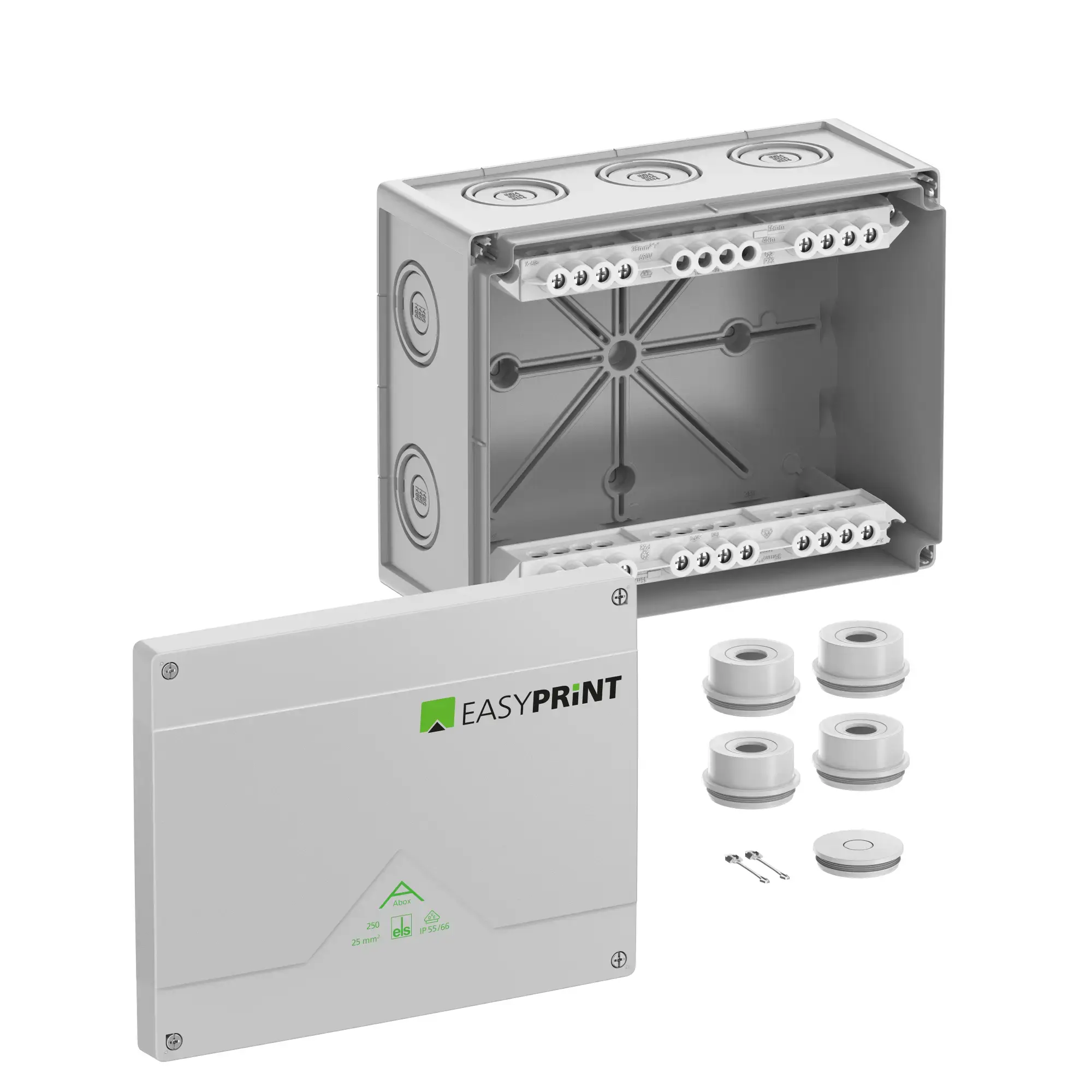 Spelsberg 825420EP Junction box, Type of protection IP55/IP66, max. 25², Impact strength IK07, Protection class II, Ui 690V AC, Ui 690V DC, DLG, VDE, Halogen free (img_001) Spelsberg 825420EP Junction box, Type of protection IP55/IP66, max. 25², Impact strength IK07, Protection class II, Ui 690V AC, Ui 690V DC, DLG, VDE, Halogen free (img_001)