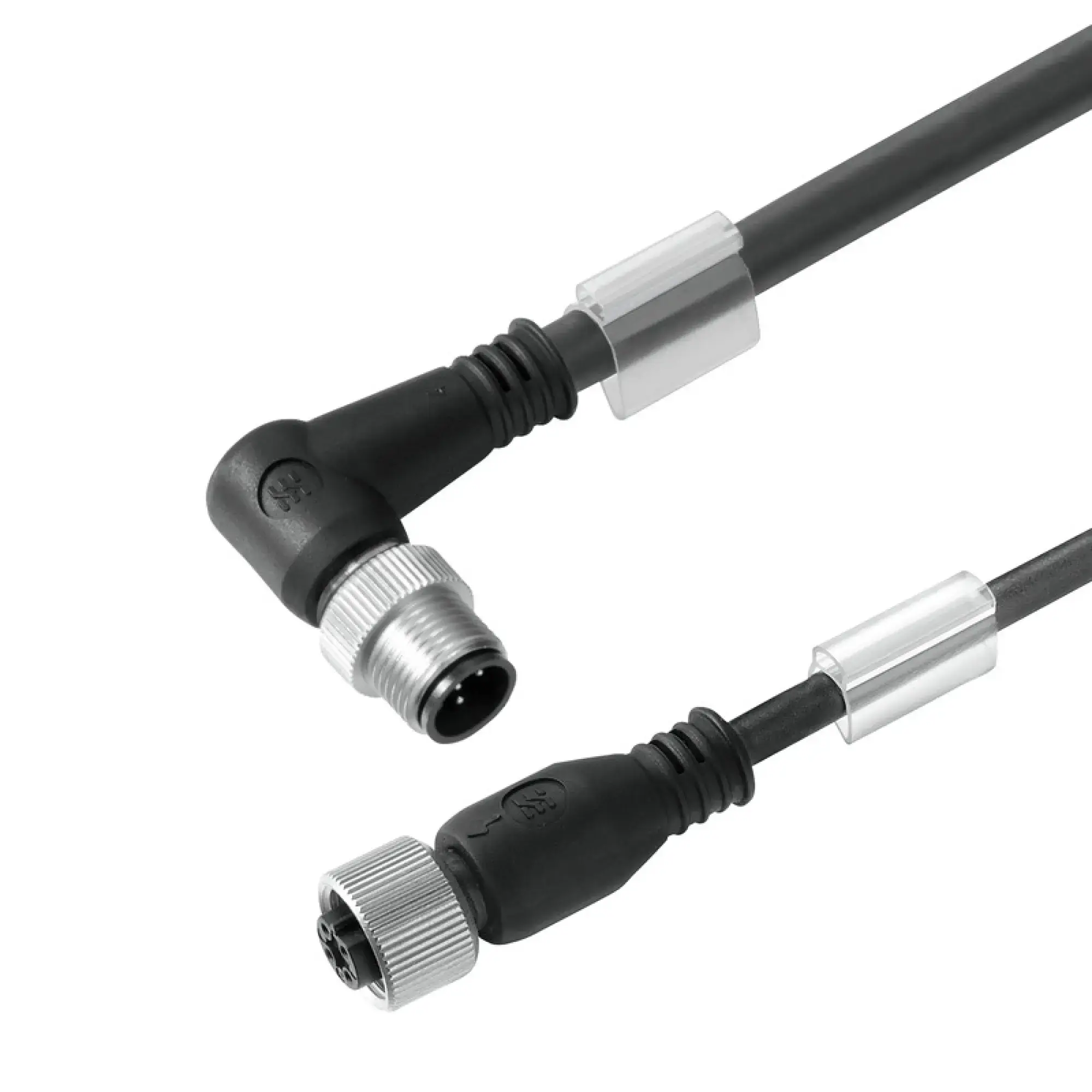 Weidmüller 1071990400 Sensor-actuator Cable (assembled), Connecting line, M12 / M12, Number of poles: 4, pin, straight - socket, straight, LED: No, Cable length: 4 m, Shiel (img_001)