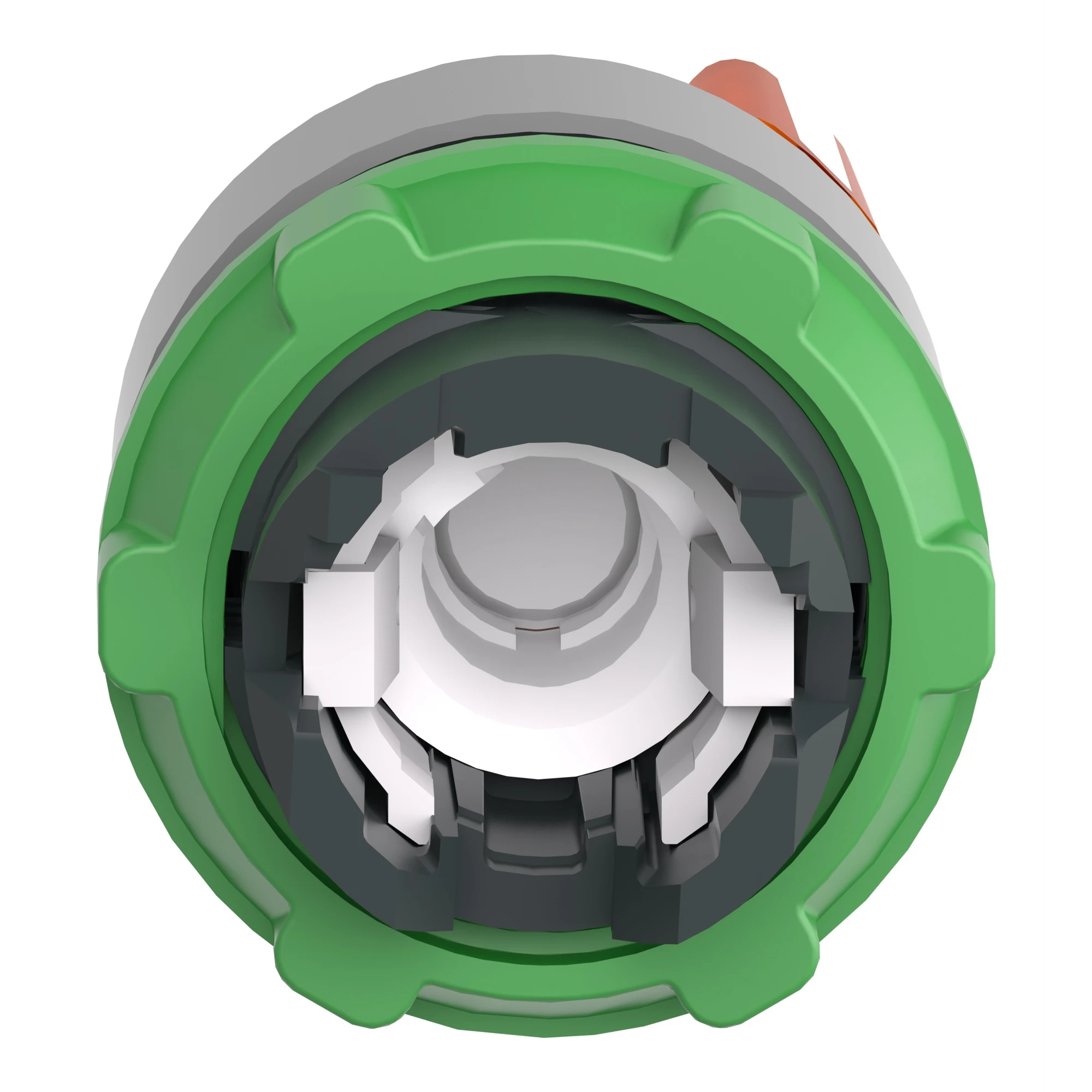 Schneider Electric ZB5AK1453C0 Illuminated selector switch, front element, Harmony XB5, plastic, 22mm, orange, for universal LED, 2 positions, momentary (img_002)