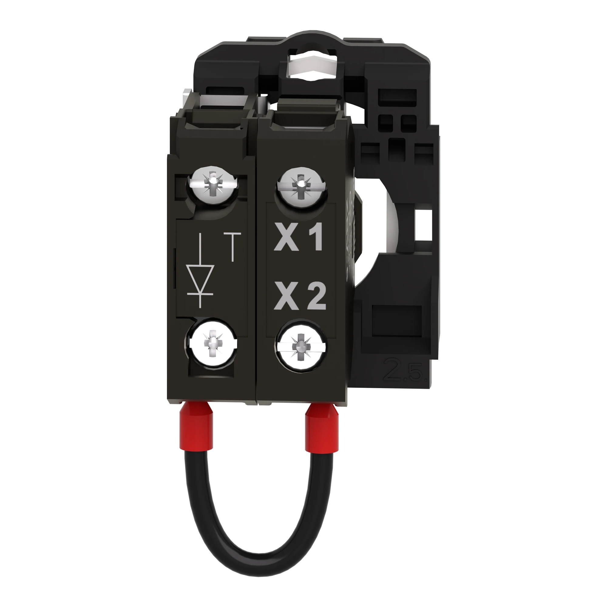 Schneider Electric ZB5AV156 Lamp socket with mounting flange, Harmony XB5, plastic, white, incandescent lamp BA9s, screw terminal, 250V (img_002) Schneider Electric ZB5AV156 Lamp socket with mounting flange, Harmony XB5, plastic, white, incandescent lamp BA9s, screw terminal, 250V (img_002)