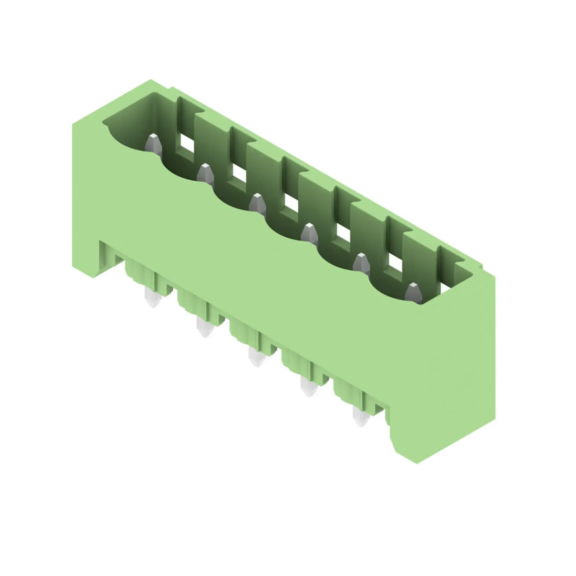 Weidmüller 1397390000 PCB connector (board connection), 320 V, 24 A, Pitch in mm: 5.08, Number of poles: 6, THT solder connection, Box (img_001)