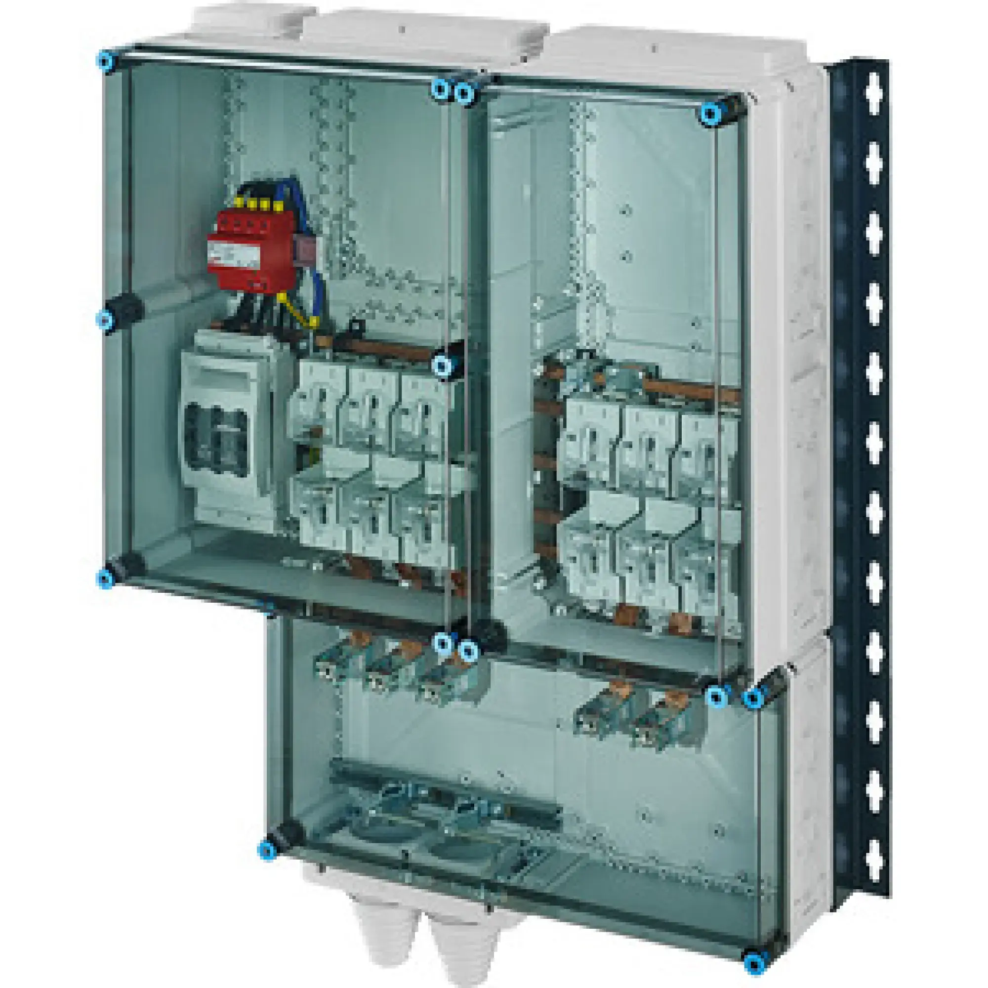 Hensel 20001515 anschlussfertiger Verteiler 2x3xNH 1 , 250 A, 5pol. Sammelsch. 250A Mi AS 6242 S (img_001)