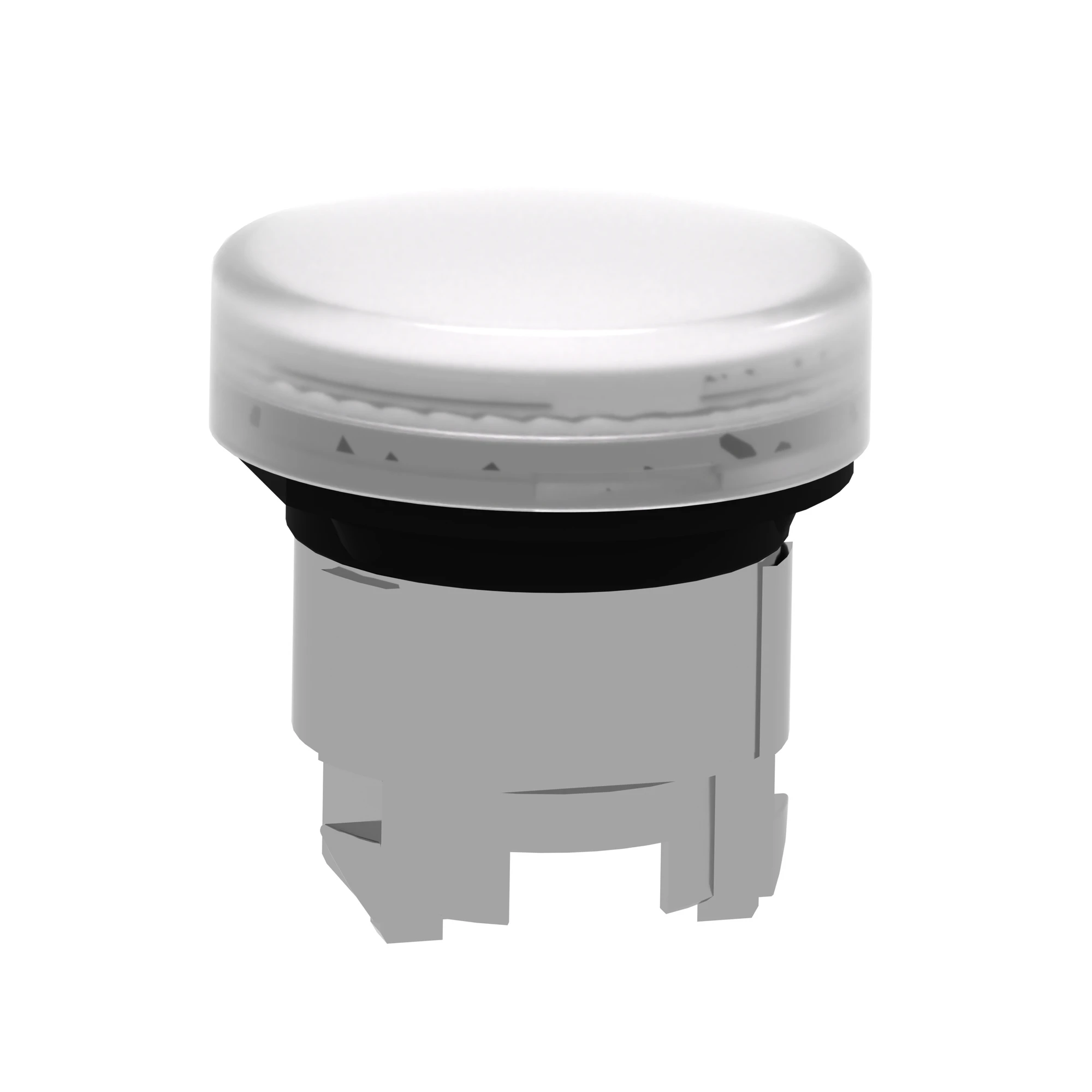Schneider Electric ZB4BV013E Indicator light, front element, Harmony XB4, metal, 22mm, white, for universal LED, smooth dome, for insert label (img_006)