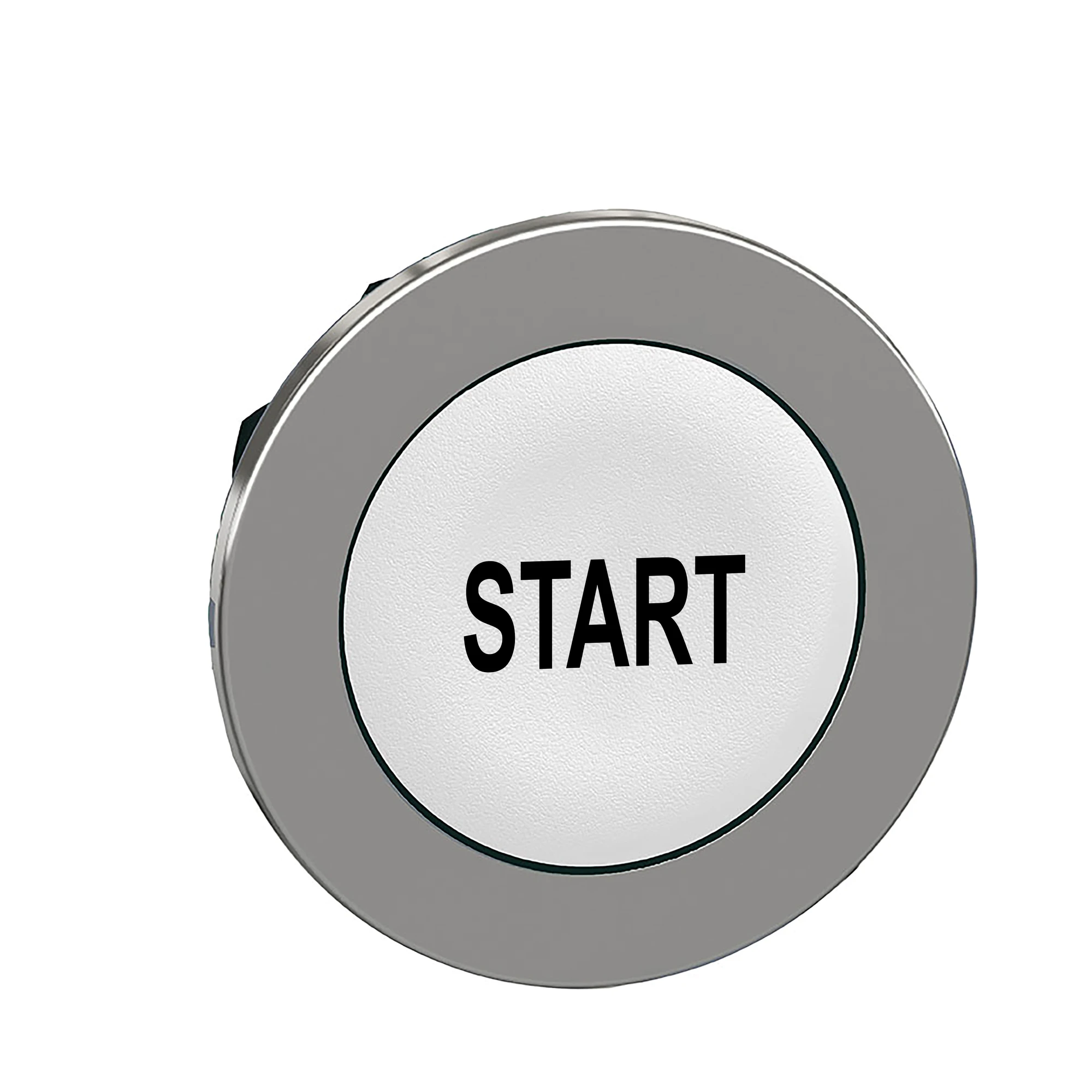 Schneider Electric ZB4FA133 Pushbutton, Front Element, Harmony XB4F, Metal, 30mm, white, labeled START, momentary (img_001)