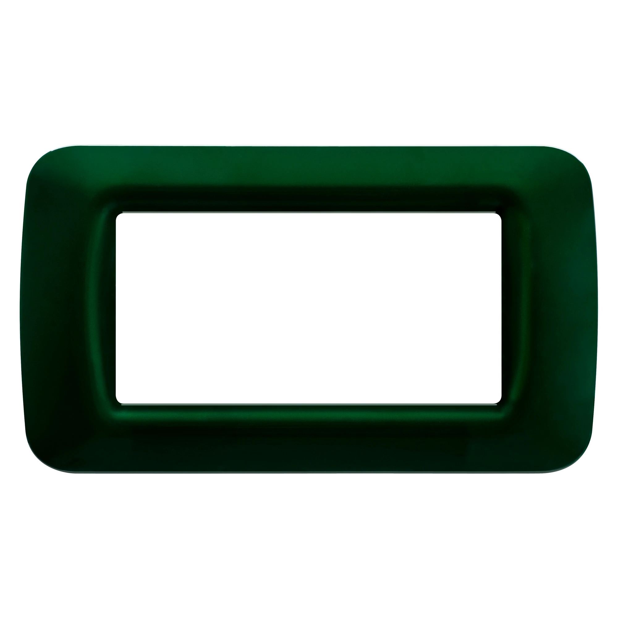 GEWISS GW22554 TOP SYSTEM PLATE - IN TECHNOPOLYMER GLOSS FINISHING - 4 GANG - RACING GREEN - SYSTEM (img_001)