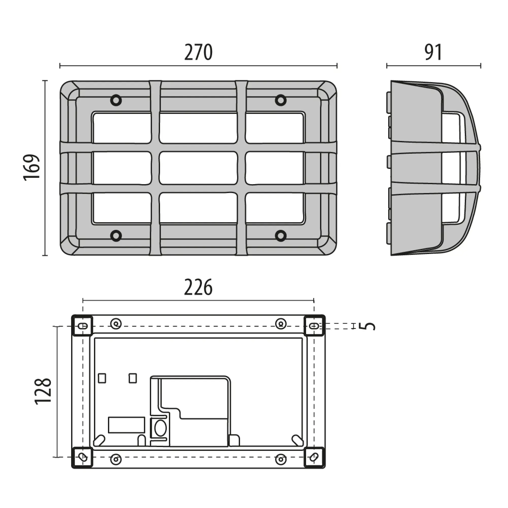 Performance iN Lighting 3100278 LED-Wandleuchte 3000K 13,5W statisch symmetrische extrabreite Streuoptik 3100278 (img_003)