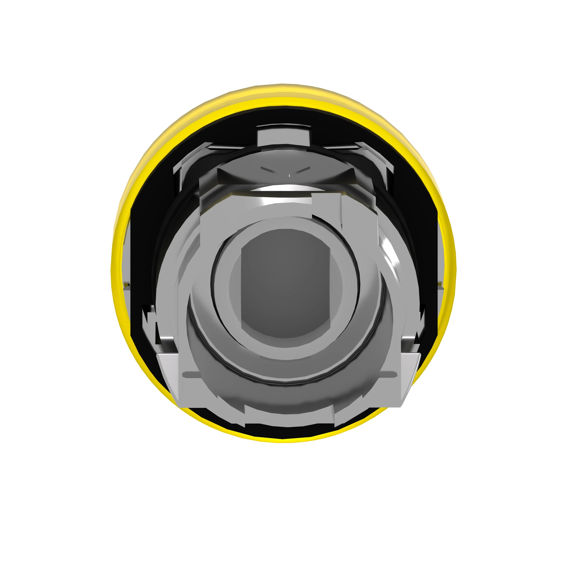 Schneider Electric ZB4BV083E Pilot light, front element, Harmony XB4, metal, 22mm, yellow, for universal LED, smooth dome, for insert label (img_004)