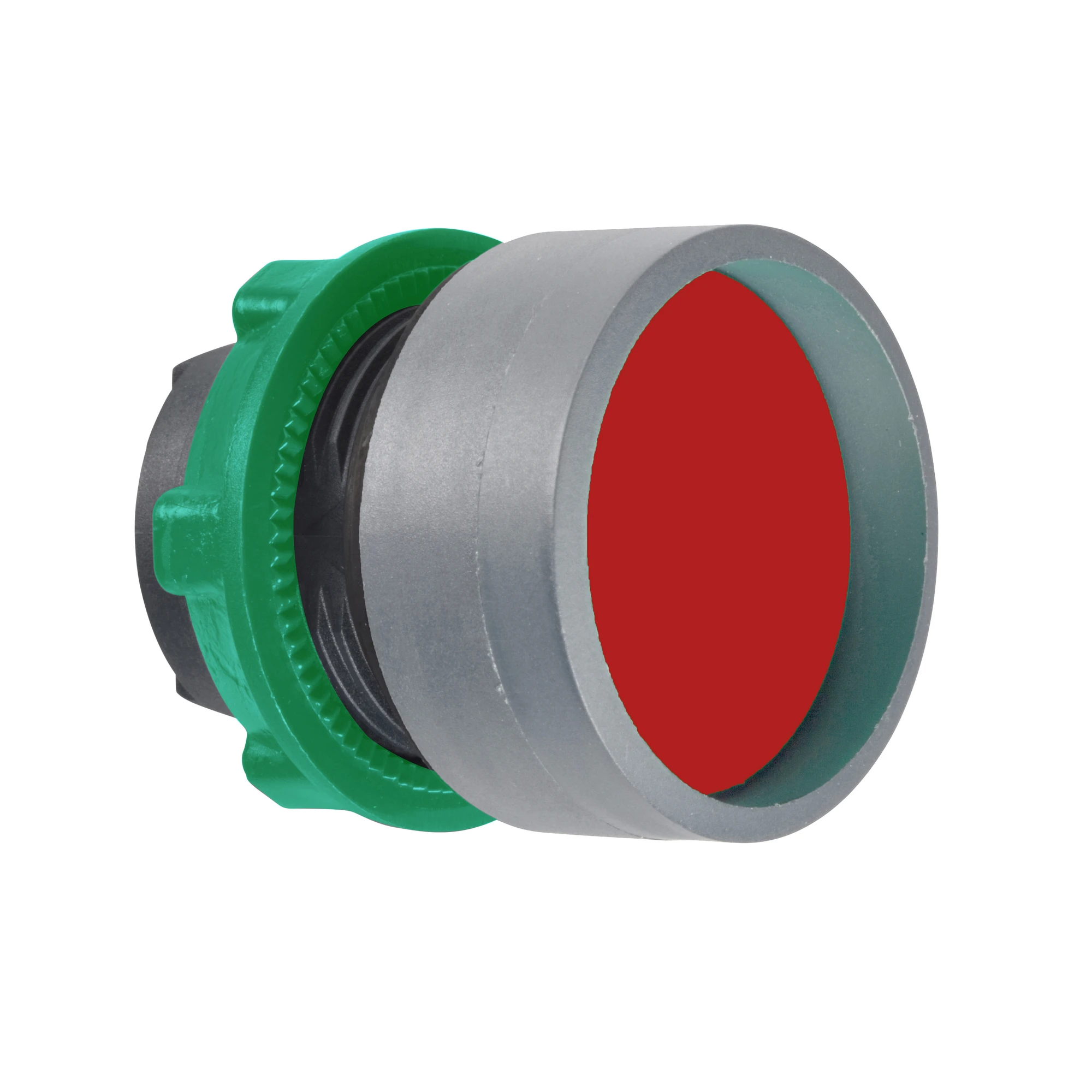 Schneider Electric ZB5AA46C0 Pushbutton, front element, Harmony XB5, plastic, 22mm, light gray, red, reset, unmarked, momentary (img_001)