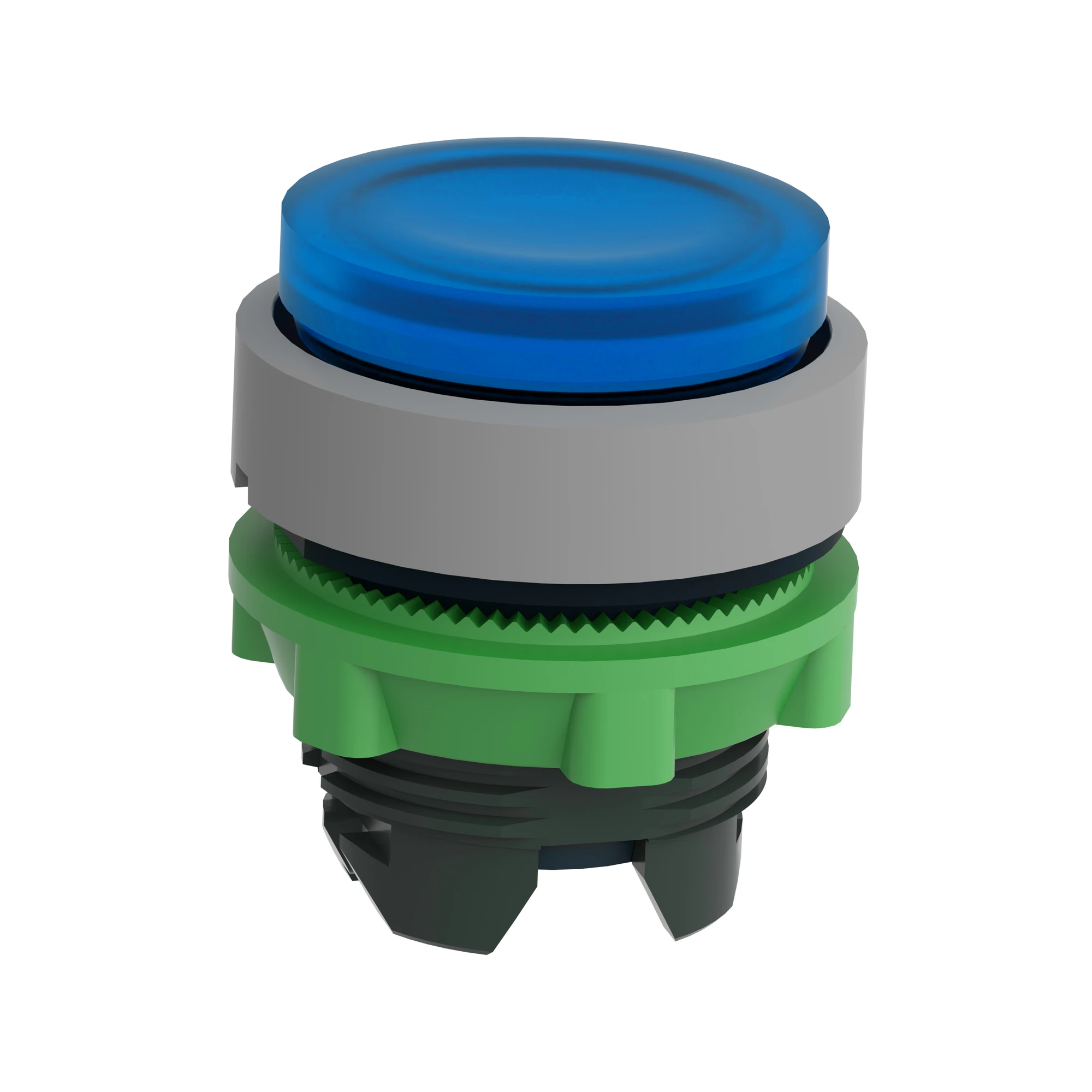 Schneider Electric ZB5AW163C0 Illuminated push-button, front element, Harmony XB5, plastic, 22mm, light gray, blue, protruding, for universal LED (img_007)