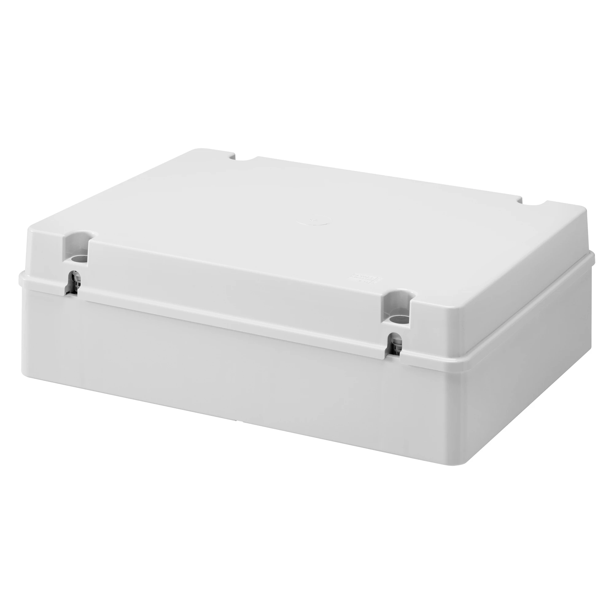 GEWISS GW44280 JUNCTION BOX WITH PLAIN SCREWED LID - IP56 - INTERNAL DIMENSIONS 380X300X120 - SMOOTH WALLS - GWT960ºC - GREY RAL 7035 (img_001) GEWISS GW44280 JUNCTION BOX WITH PLAIN SCREWED LID - IP56 - INTERNAL DIMENSIONS 380X300X120 - SMOOTH WALLS - GWT960ºC - GREY RAL 7035 (img_001)