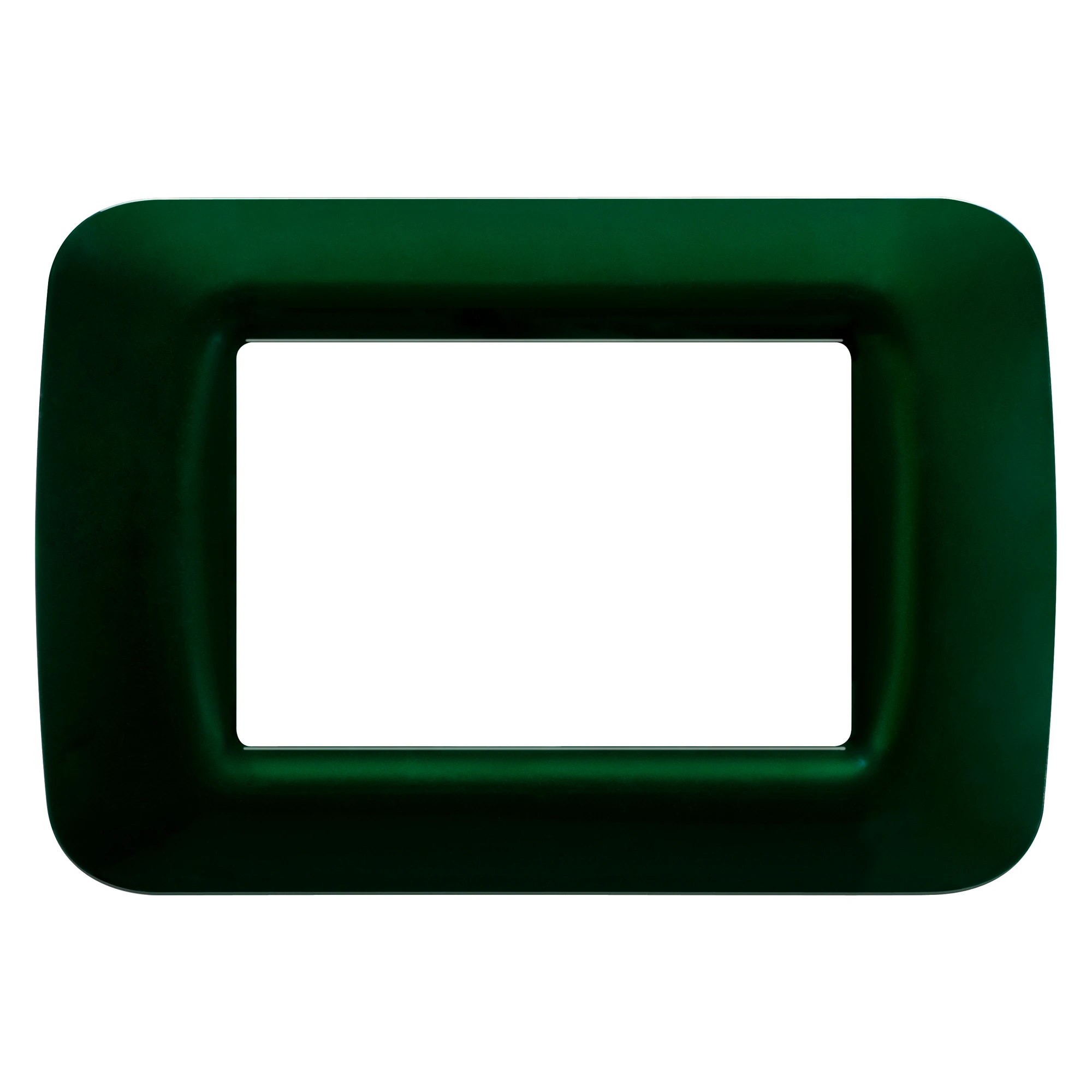 GEWISS GW22553 TOP SYSTEM PLATE - IN TECHNOPOLYMER GLOSS FINISHING - 3 GANG - RACING GREEN - SYSTEM (img_001)
