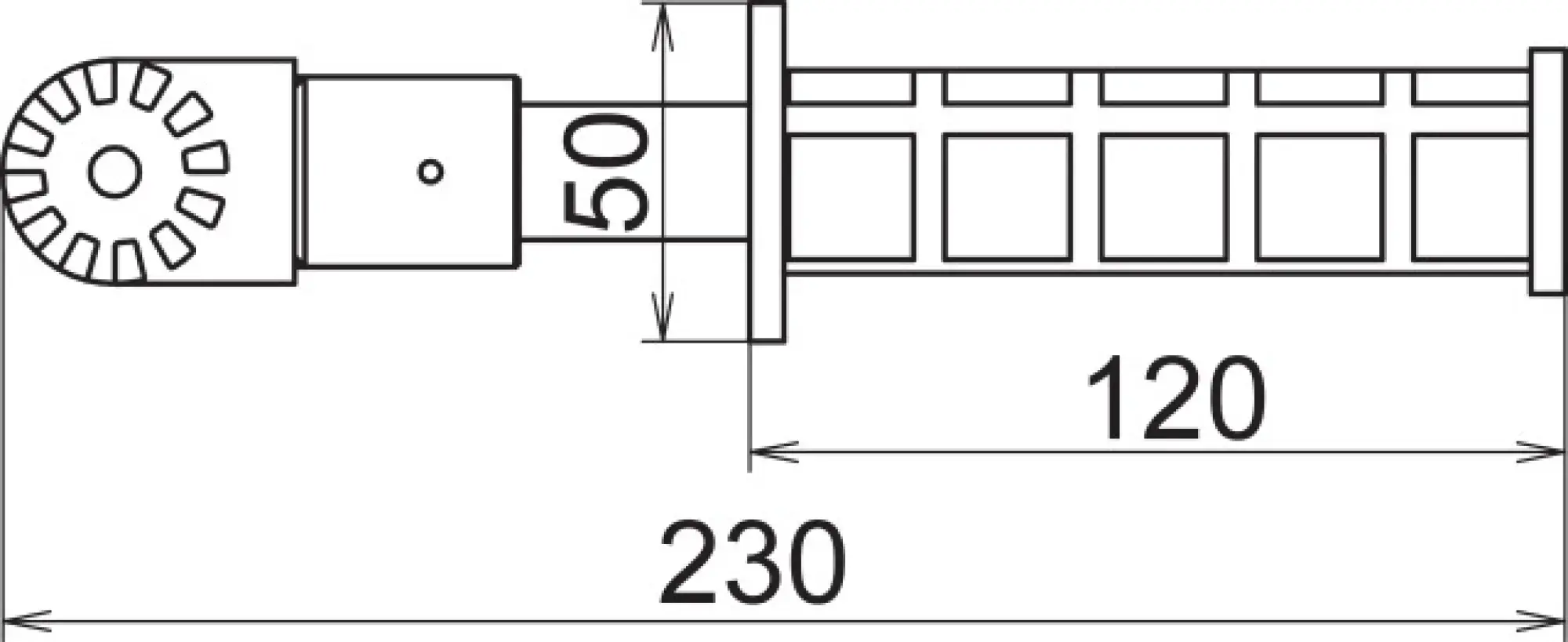 Dehn 766393 Plastic handle with gear coupling L 230mm (img_002)