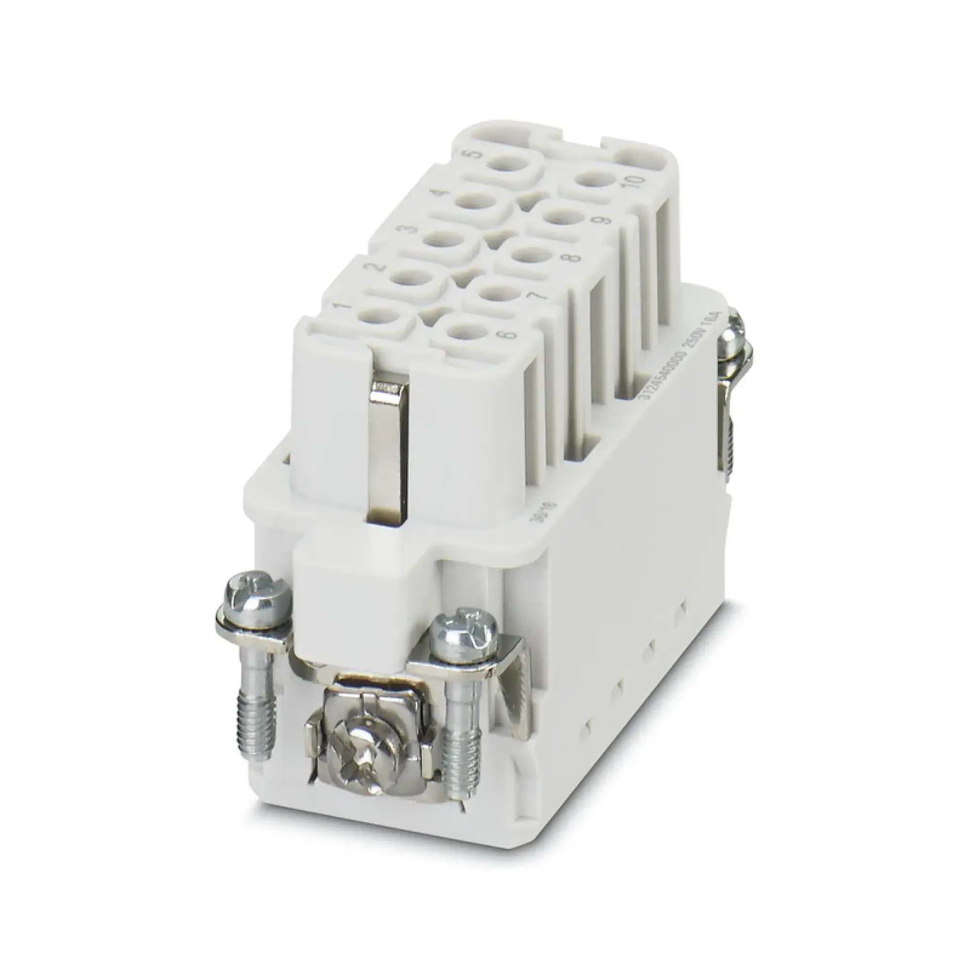 Weidmüller 3124540000 Module insert for industrial connector, 250 V, 16 A, Cat. 6A, Number of poles: 10, PUSH IN, Female, Required plug-in slots: (img_001)