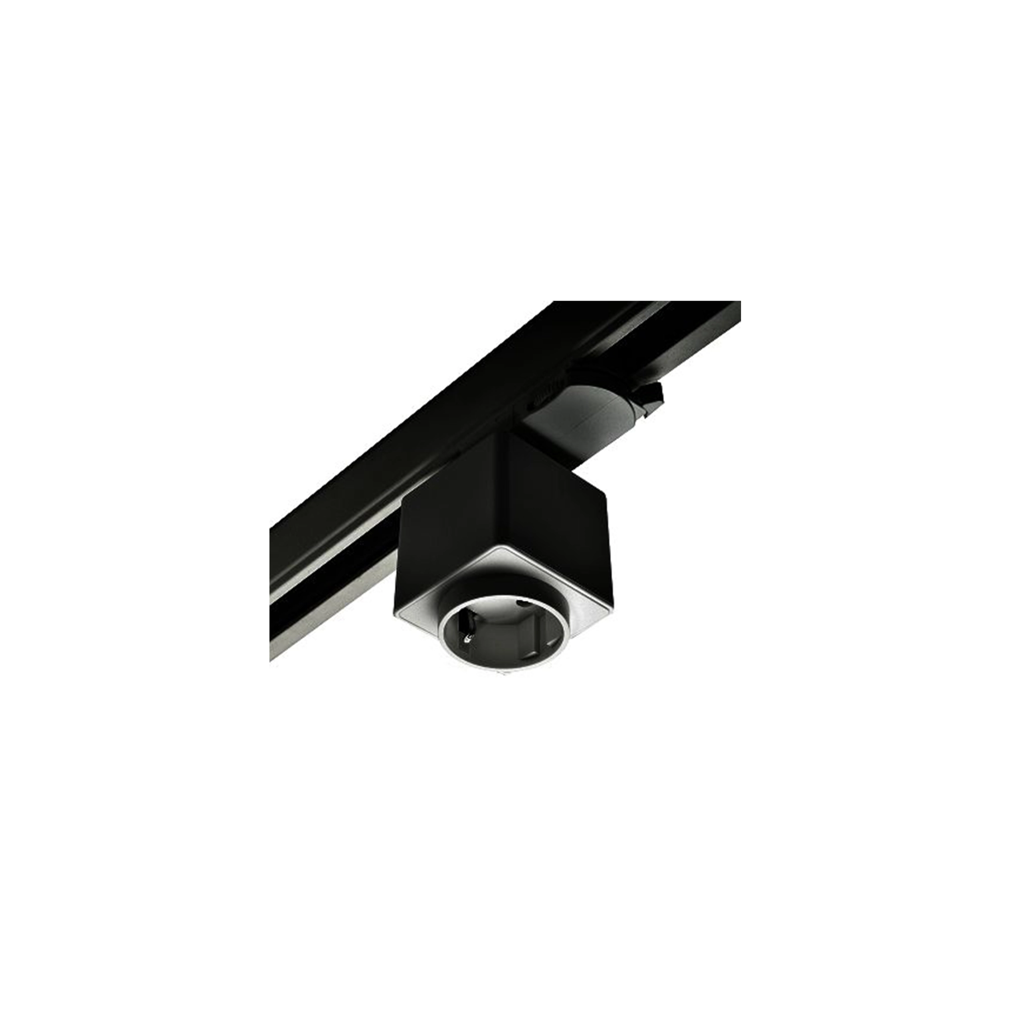 WSU Lights Powergear 3-phasen Steckdose schwarz - 53x53x58mm