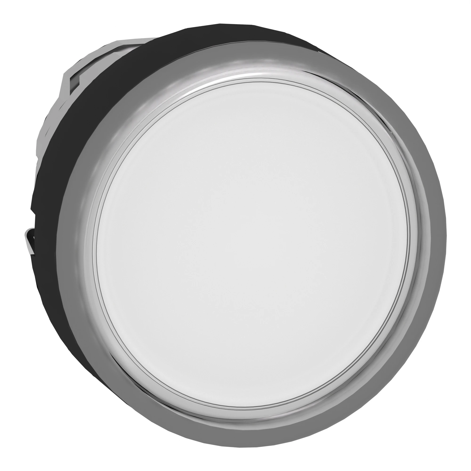 Schneider Electric ZB4BW3137 Illuminated push button, front element, Harmony XB4, metal black, 22mm, white, unmarked, momentary, for universal LED (img_001)