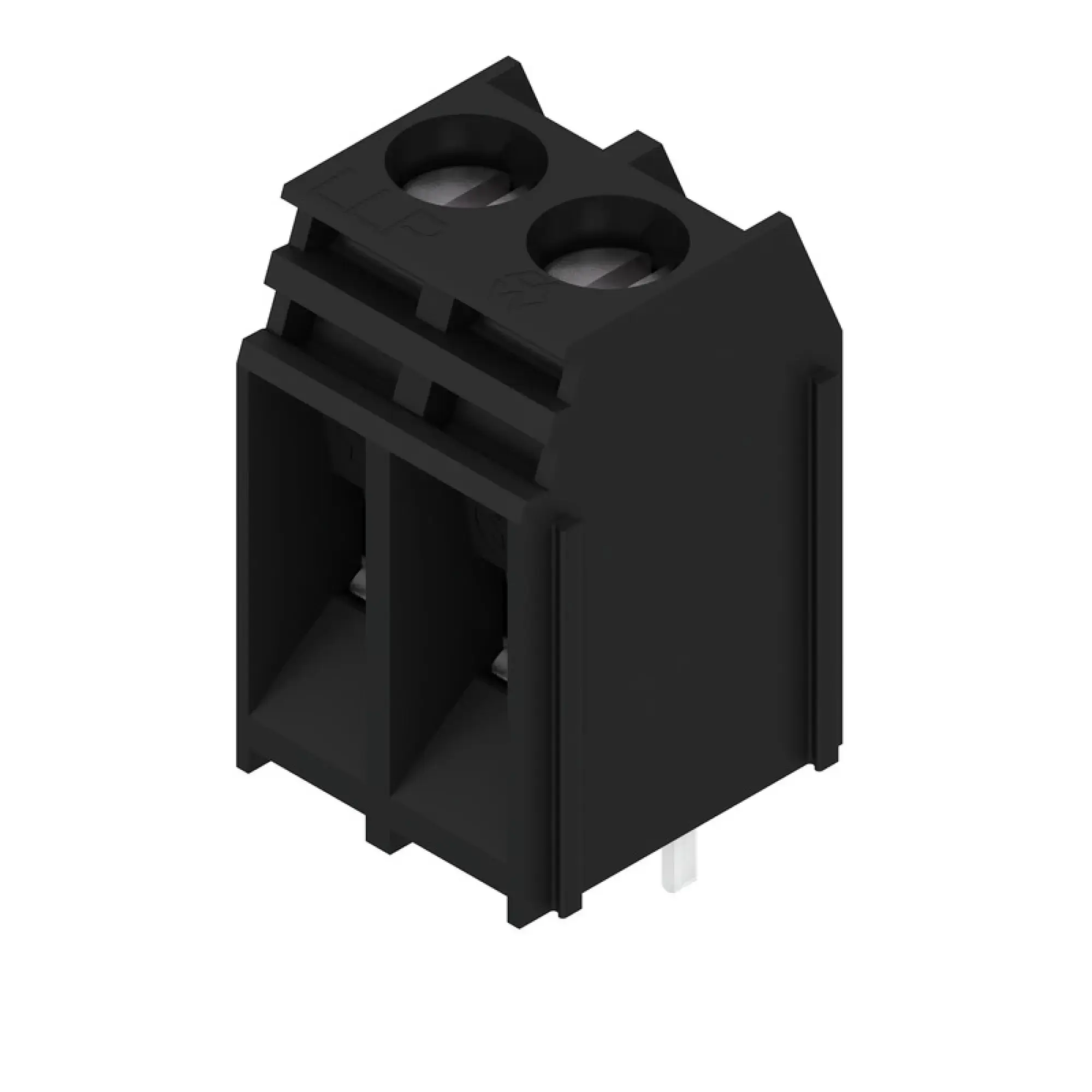 Weidmüller 9509690000 PCB terminal, 320 V, 25 A, Pitch in mm: 6.35, 6 mm², Number of poles: 2, Clamping yoke connection, THT solder connection, 90°, Box (img_001)