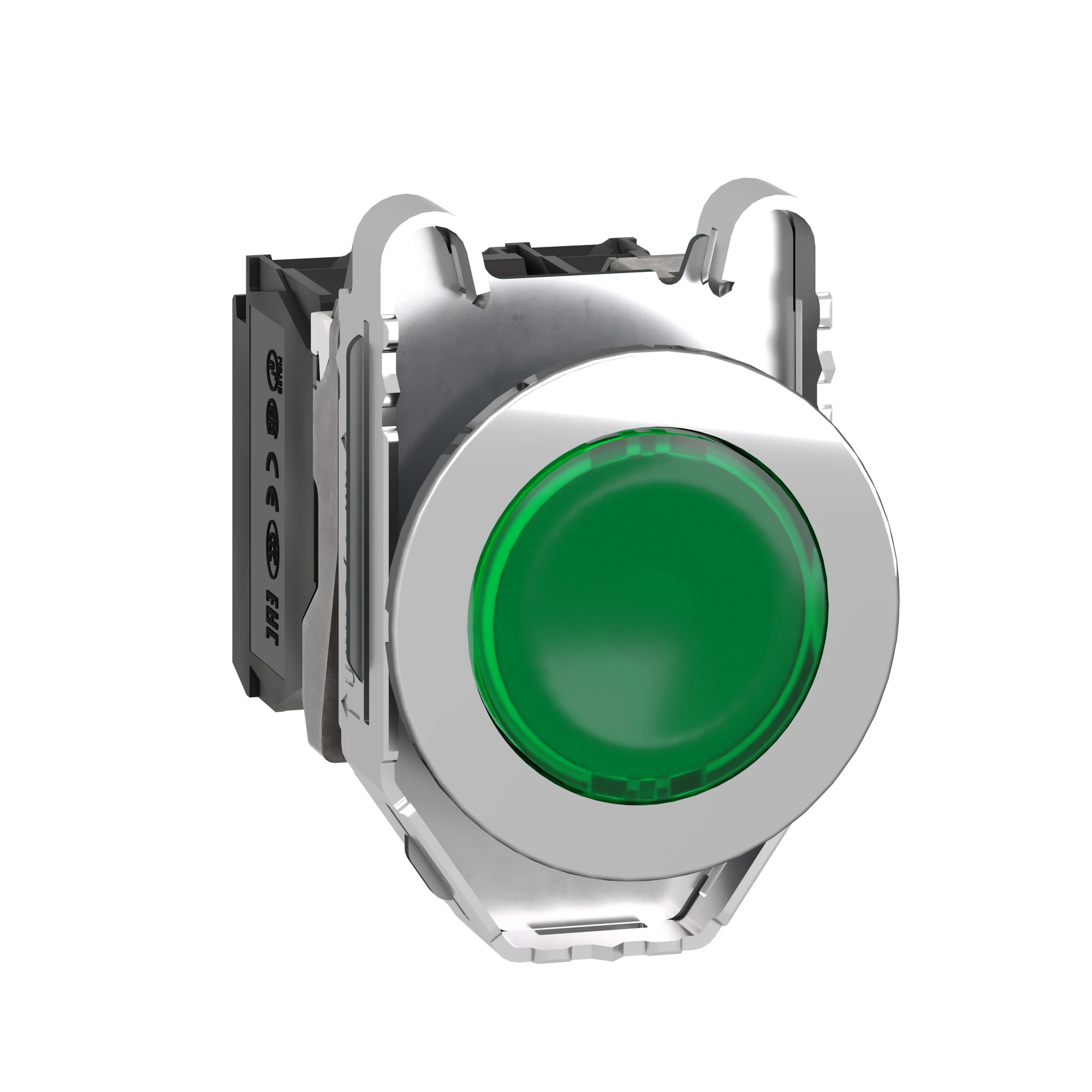 Schneider Electric XB4FW33B5 Illuminated pushbutton, Harmony XB4F, metal, 30mm, green, unmarked, universal LED, smooth dome, 1NO+1NC, 24V ACDC (img_001) Schneider Electric XB4FW33B5 Illuminated pushbutton, Harmony XB4F, metal, 30mm, green, unmarked, universal LED, smooth dome, 1NO+1NC, 24V ACDC (img_001)