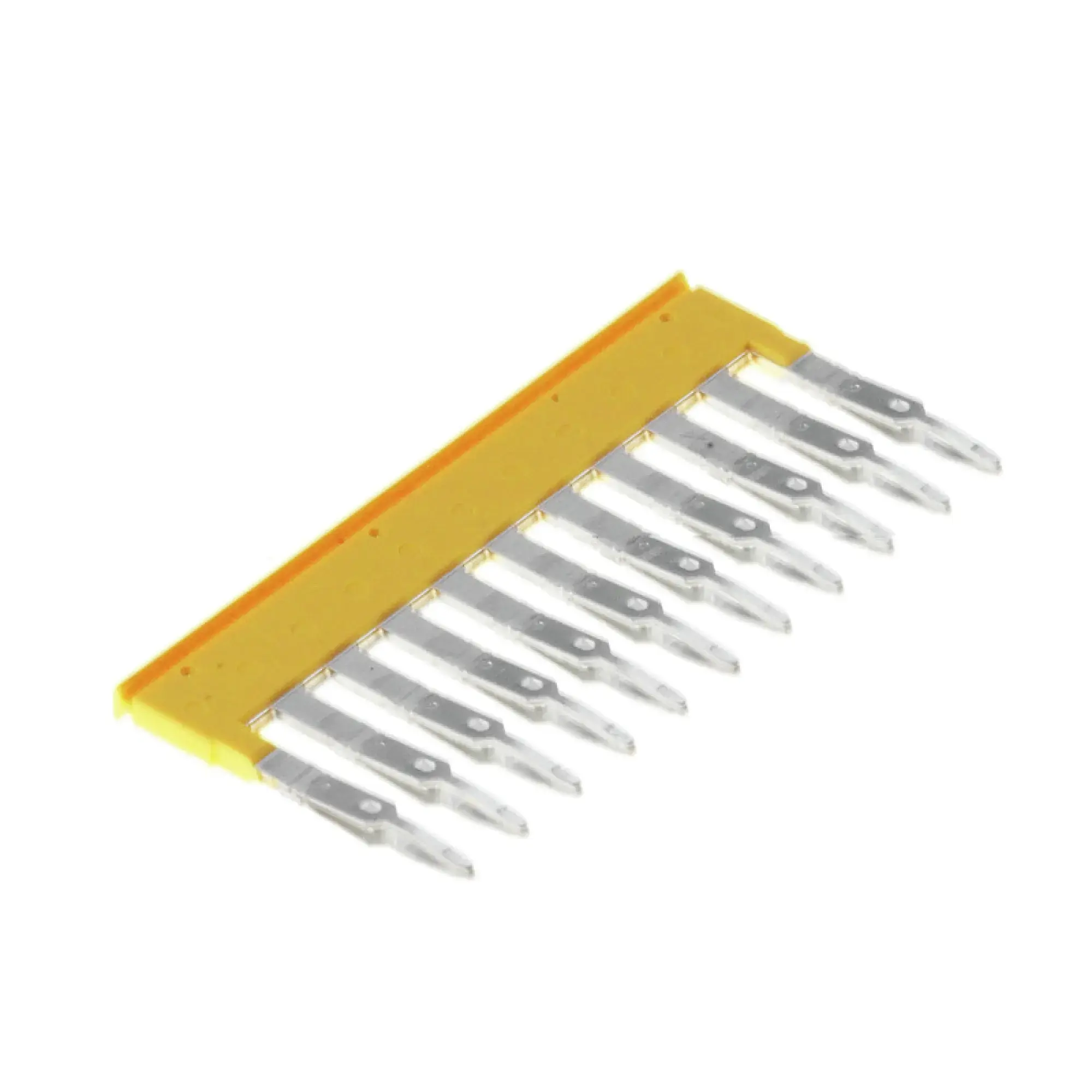 Weidmüller 1859080000 Cross-connector (terminal), Plugged, yellow, 24 A, Number of poles: 11, Pitch in mm: 5.10, Insulated: Yes, Width: 2.8 mm (img_001)