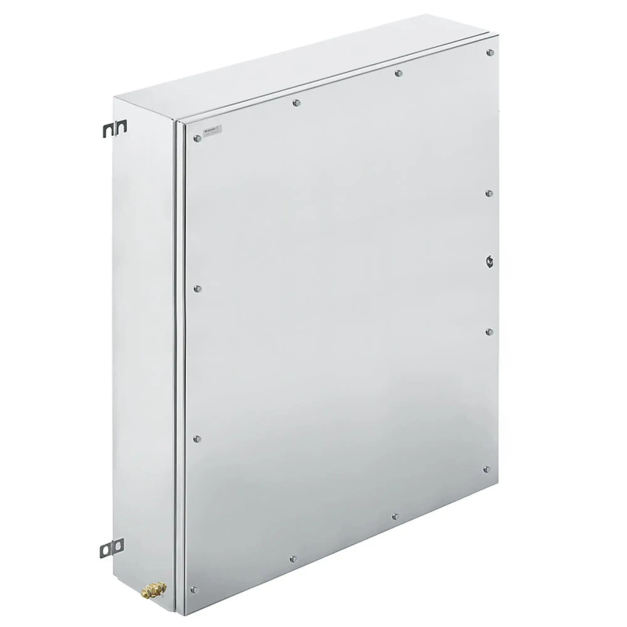 Weidmüller 8000108877 Metal housing, Width: 762 mm, Height: 914 mm, Depth: 200 mm, electropolished, Flange plate: Yes, Bottom, 4 hinges and M6 hex-head slotted screws SW10 (img_001)