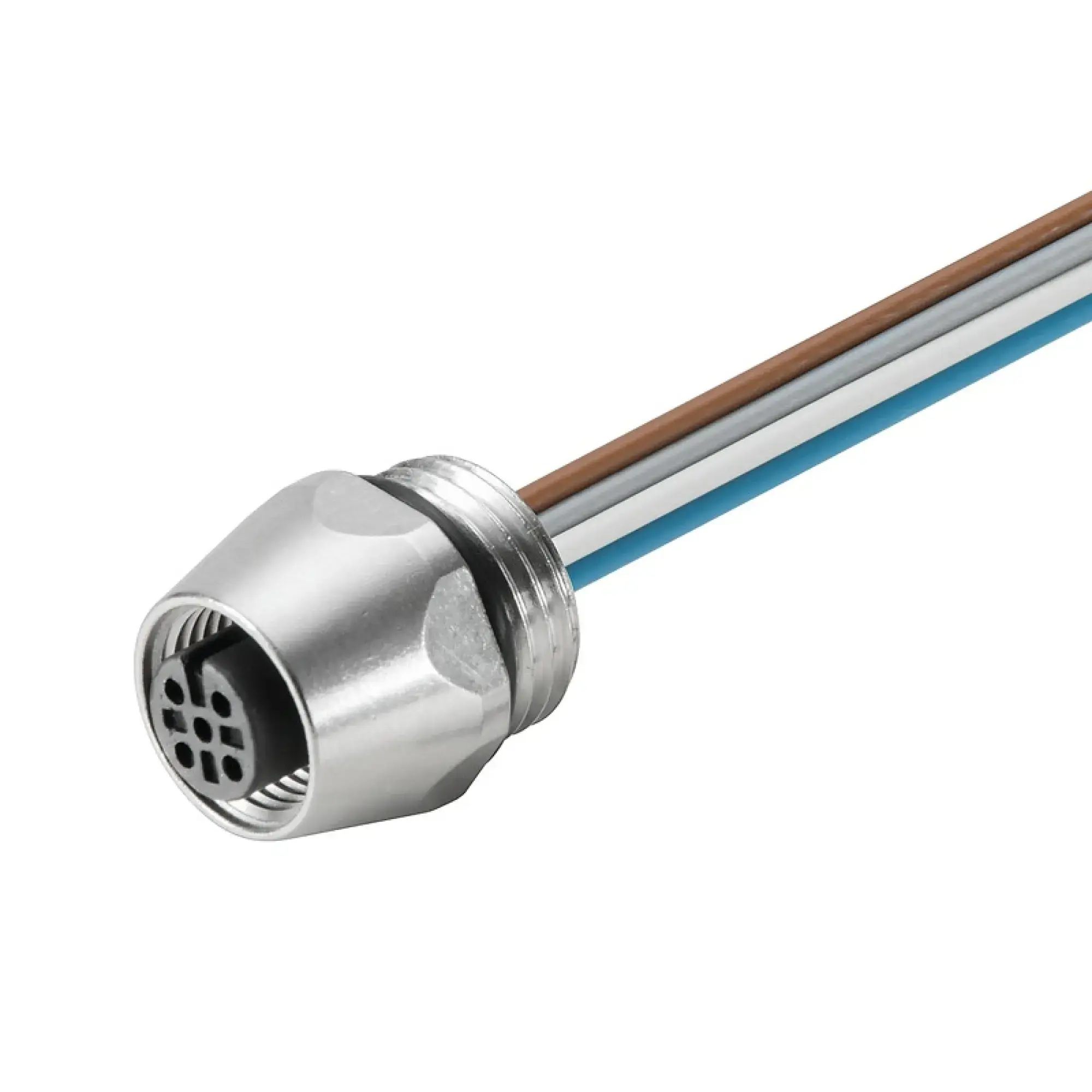 Weidmüller 1814890000 Round plug ,Built-in (with cable), M12, Number of poles: 5, 0.5 m, Cable glands: PG 9, 0.34 mm², PVC (img_001)