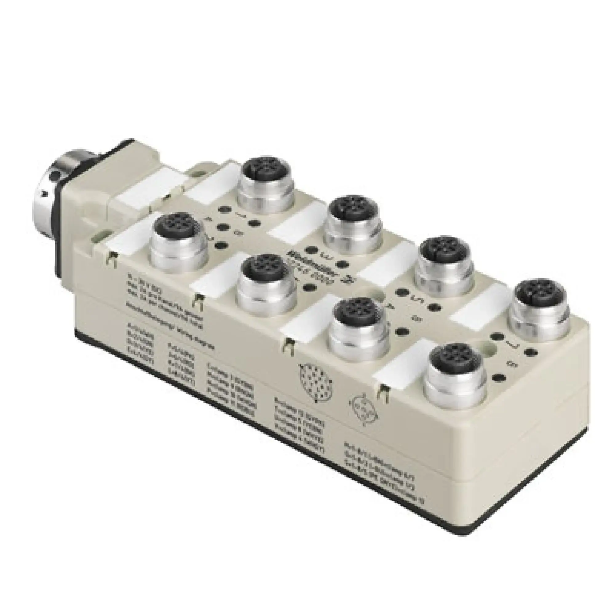 Weidmüller 1872460000 Sensor-actuator passive distributor (without cable), Bayonet joint with female connector at rear, with M23 outlet, 19-pole, M12, 30 V, A-coded, LED: Y (img_001) Weidmüller 1872460000 Sensor-actuator passive distributor (without cable), Bayonet joint with female connector at rear, with M23 outlet, 19-pole, M12, 30 V, A-coded, LED: Y (img_001)