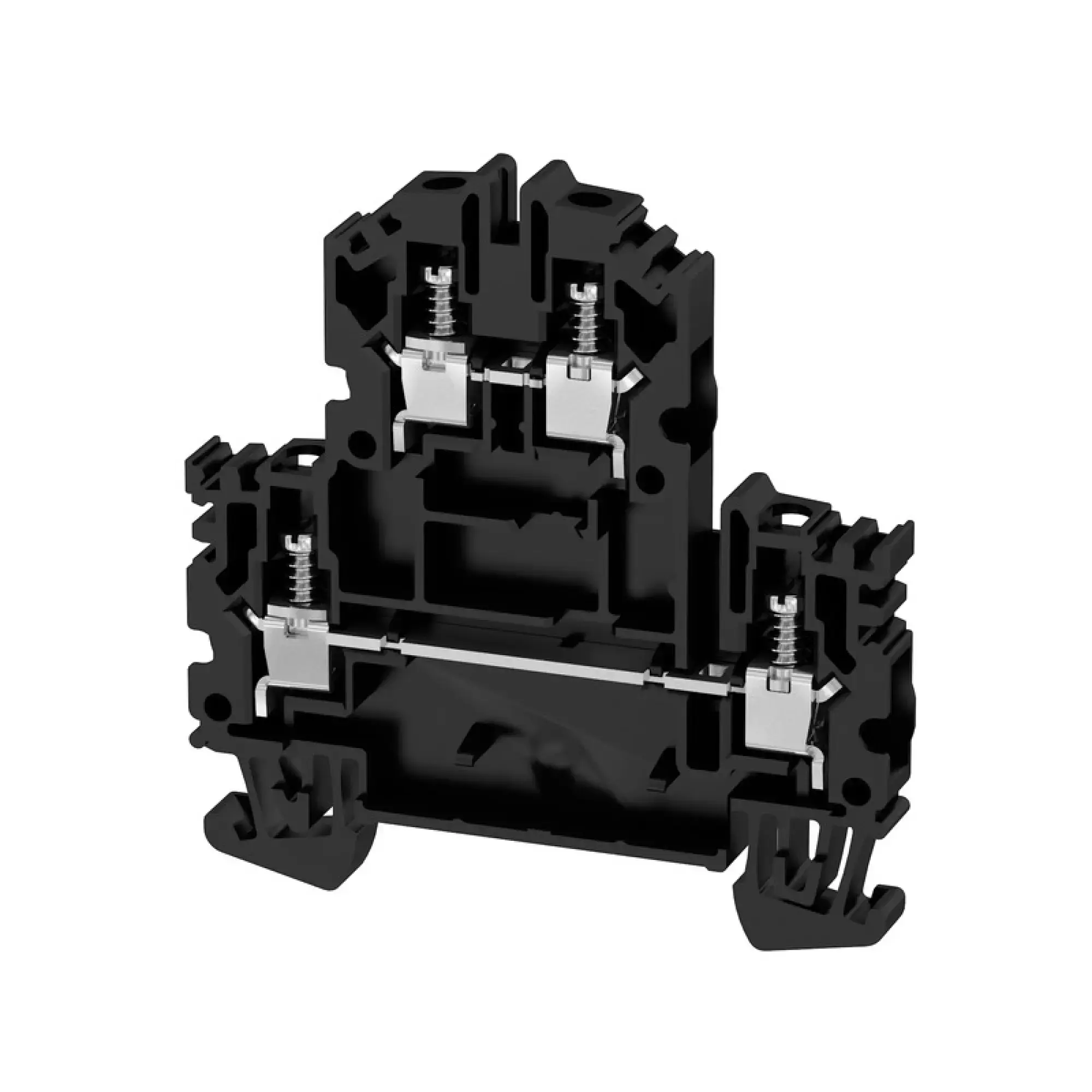 Weidmüller 1068050000 Multi-tier modular terminal, Screw connection, black, 4 mm², 800 V, 800 V, Number of connections: 4, Number of levels: 2, TS 35, V-0, Wemid (img_001)