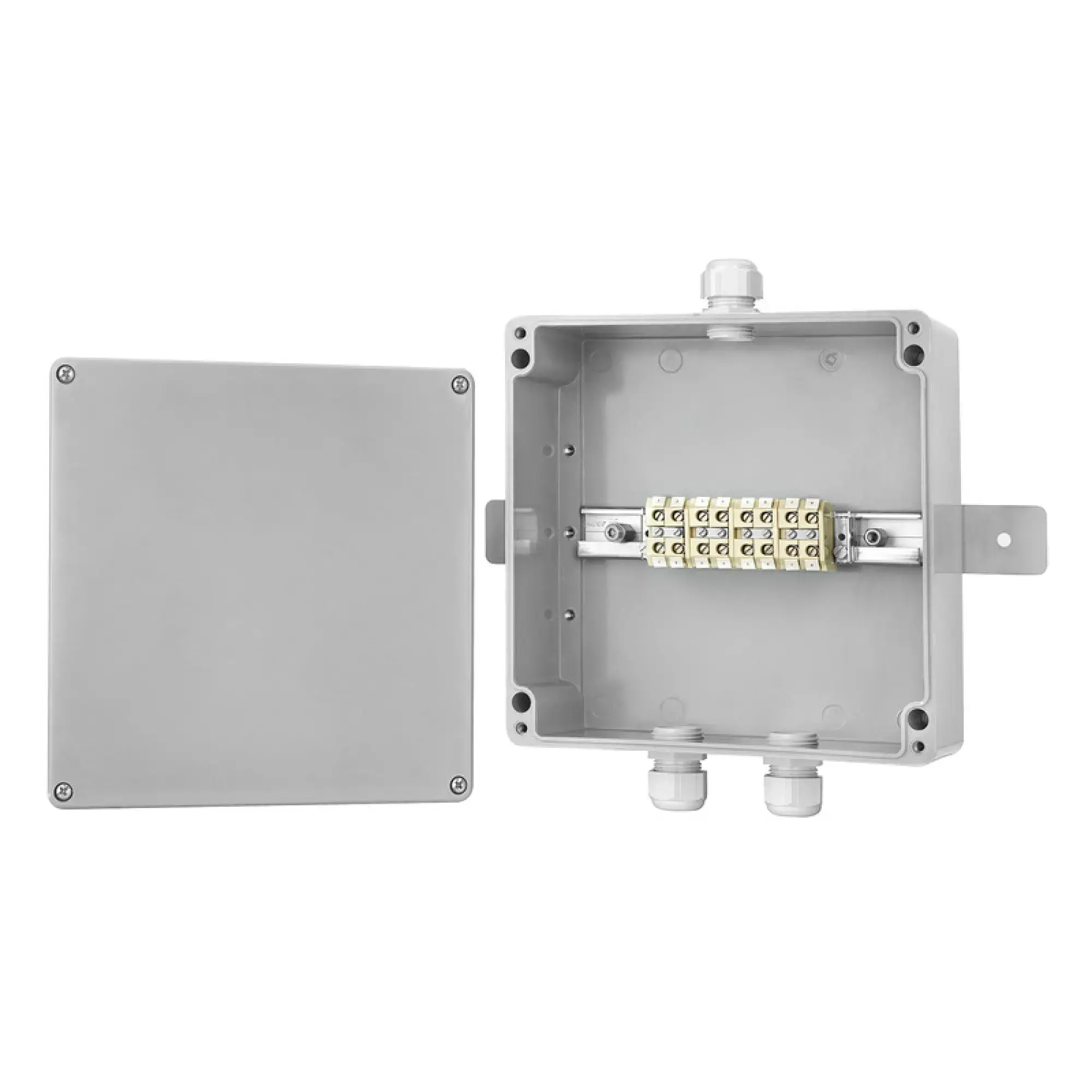 Weidmüller 8000054730 Ex plastic housing, Klippon POK (polyester empty enclosure), 255 x 250 x 120 mm, Glass fibre-reinforced polyester, untreated, Light Grey (img_001) Weidmüller 8000054730 Ex plastic housing, Klippon POK (polyester empty enclosure), 255 x 250 x 120 mm, Glass fibre-reinforced polyester, untreated, Light Grey (img_001)