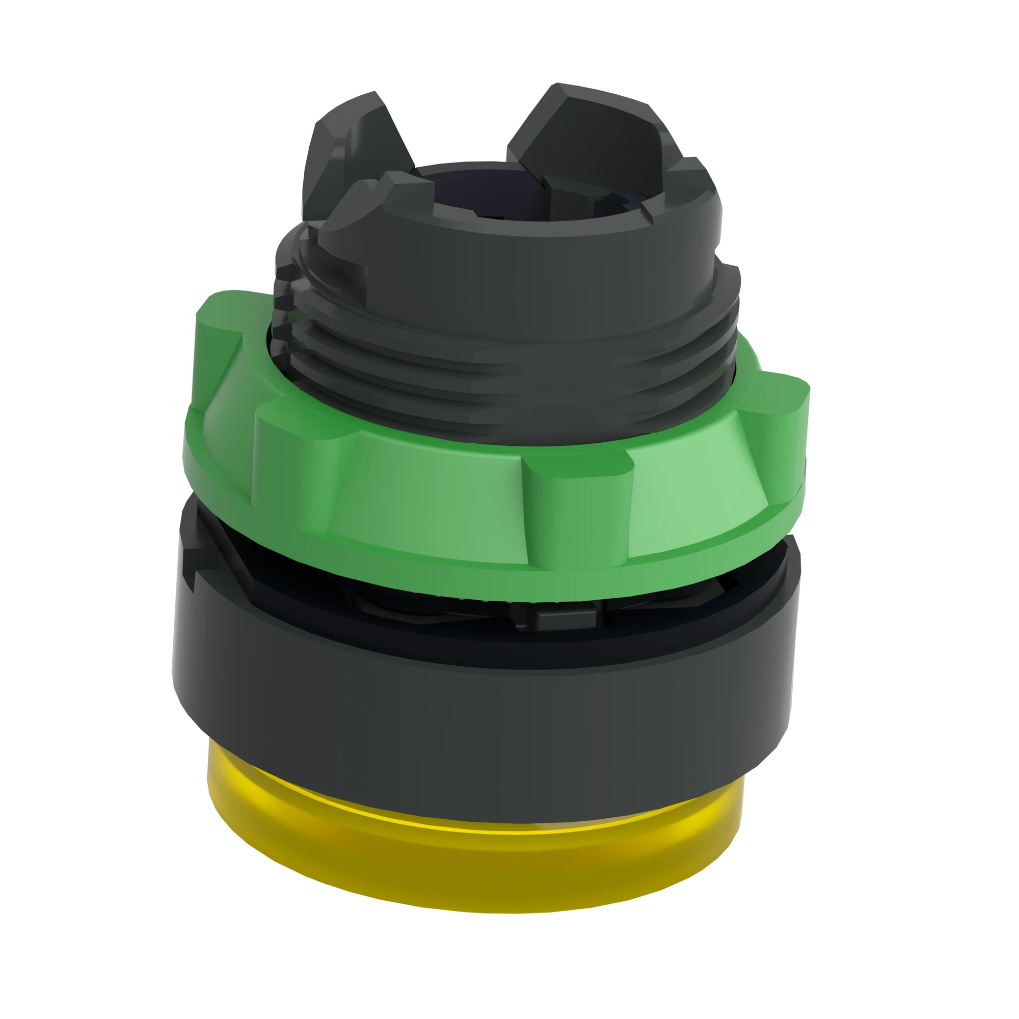 Schneider Electric ZB5AW183 Illuminated pushbutton, front element, Harmony XB5, plastic, 22mm, yellow, protruding, for universal LED (img_008)